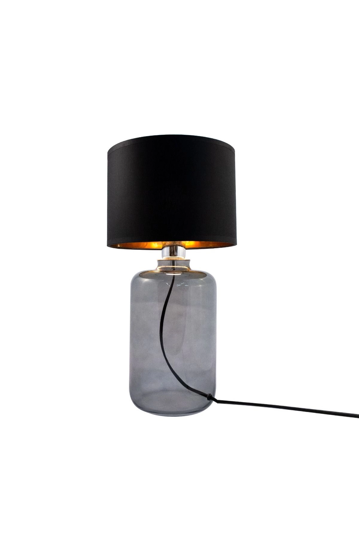   
                        Настільна лампа ZUMALINE (Польща) 51025    
                         у стилі модерн.  
                        Тип джерела світла: cвітлодіодні led, енергозберігаючі, розжарювання.                                                 Кольори плафонів і підвісок: чорний,  золото.                         Матеріал: тканина.                          фото 2
