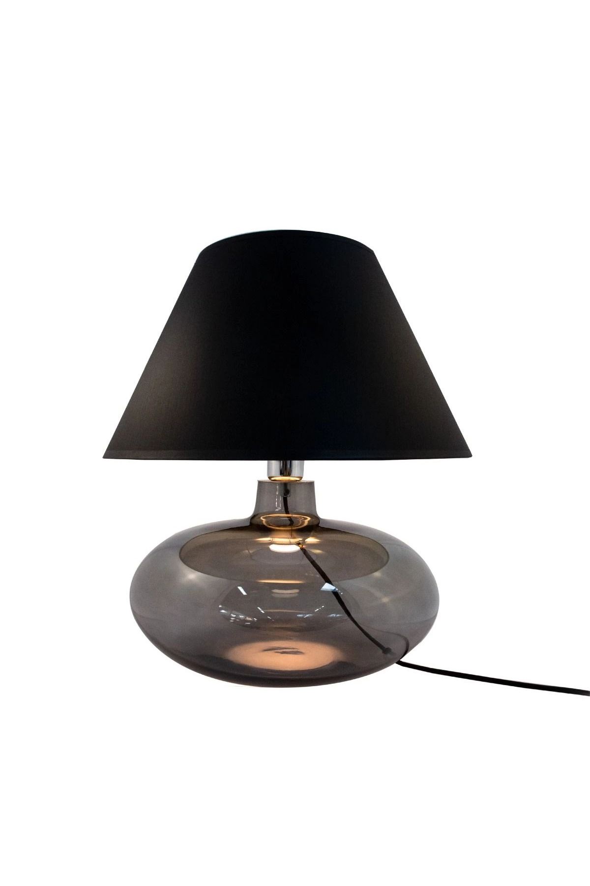   
                        Настільна лампа ZUMALINE (Польща) 51037    
                         у стилі модерн.  
                        Тип джерела світла: cвітлодіодні led, енергозберігаючі, розжарювання.                                                 Кольори плафонів і підвісок: чорний,  золото.                         Матеріал: тканина.                          фото 2