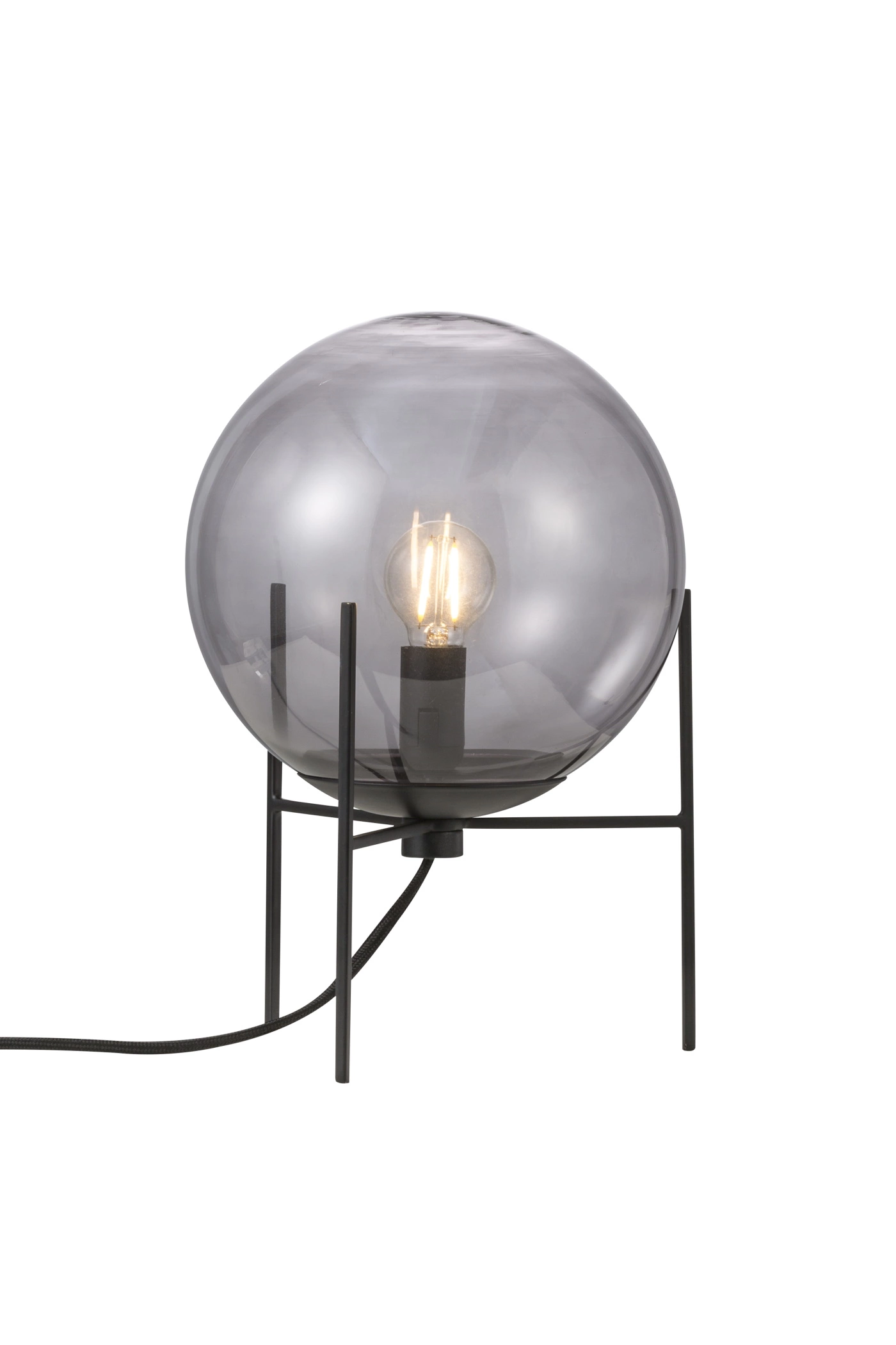   
                        
                        Настольная лампа NORDLUX (Дания) 51145    
                         в стиле Хай-тек, Лофт.  
                        Тип источника света: светодиодная лампа, сменная.                                                 Цвета плафонов и подвесок: Серый.                         Материал: Стекло.                          фото 1