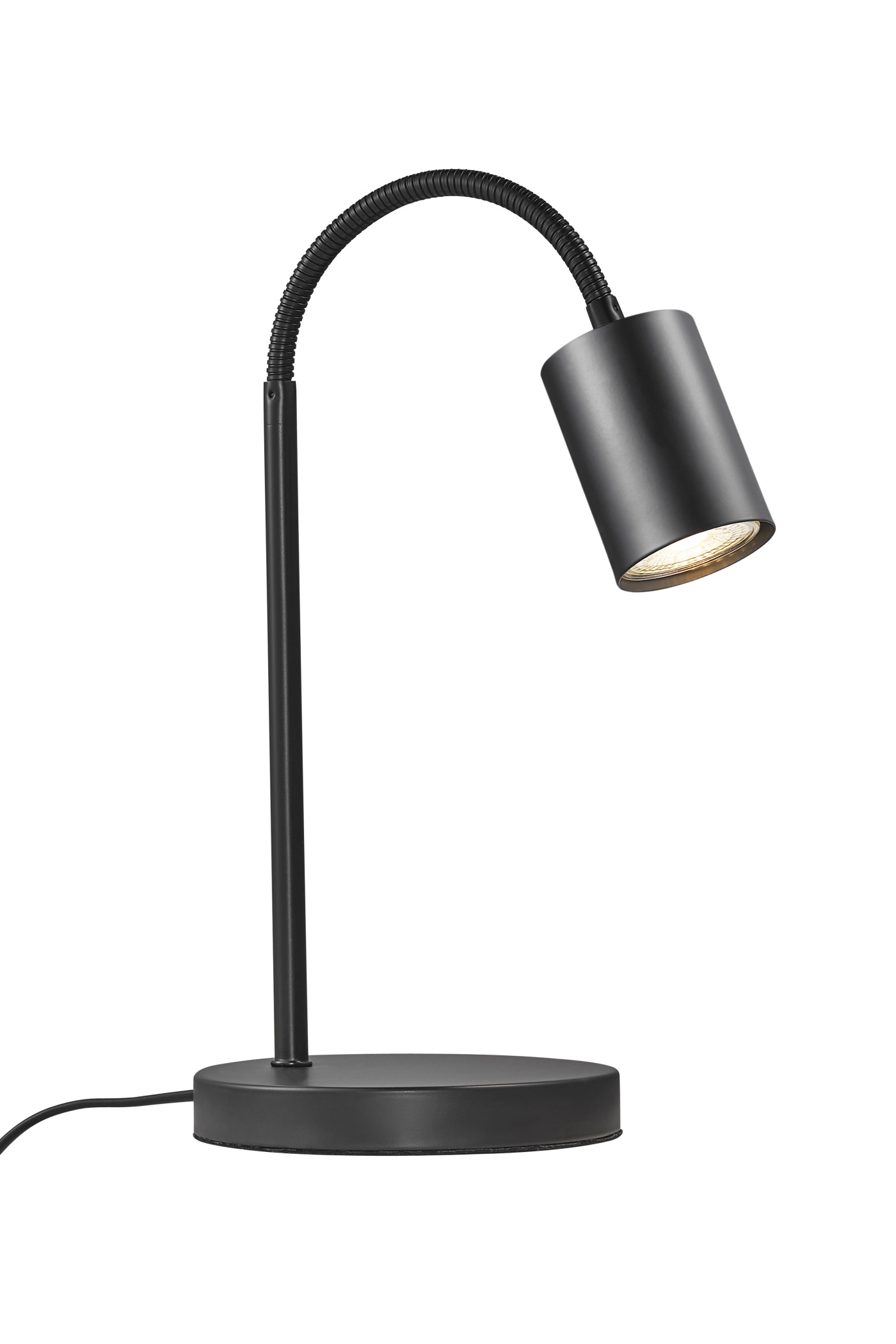   
                        Настольная лампа NORDLUX  (Дания) 51207    
                         в стиле Хай-тек.  
                        Тип источника света: светодиодная лампа, сменная.                                                 Цвета плафонов и подвесок: Черный.                         Материал: Металл.                          фото 1