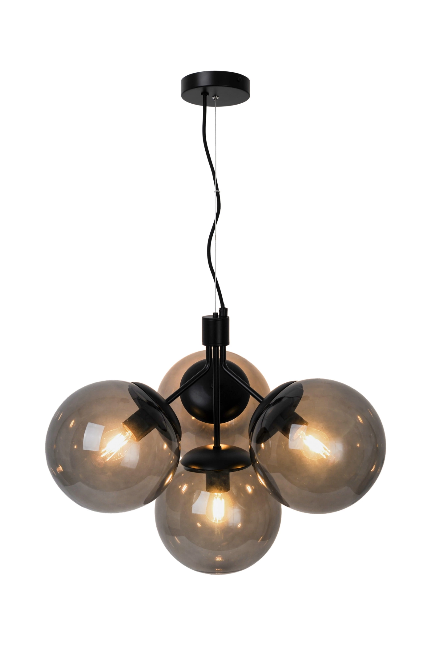   
                        
                        Люстра NORDLUX (Дания) 51237    
                         в стиле Хай-тек, Лофт.  
                        Тип источника света: светодиодная лампа, сменная.                         Форма: Круг.                         Цвета плафонов и подвесок: Черный.                         Материал: Стекло.                          фото 1