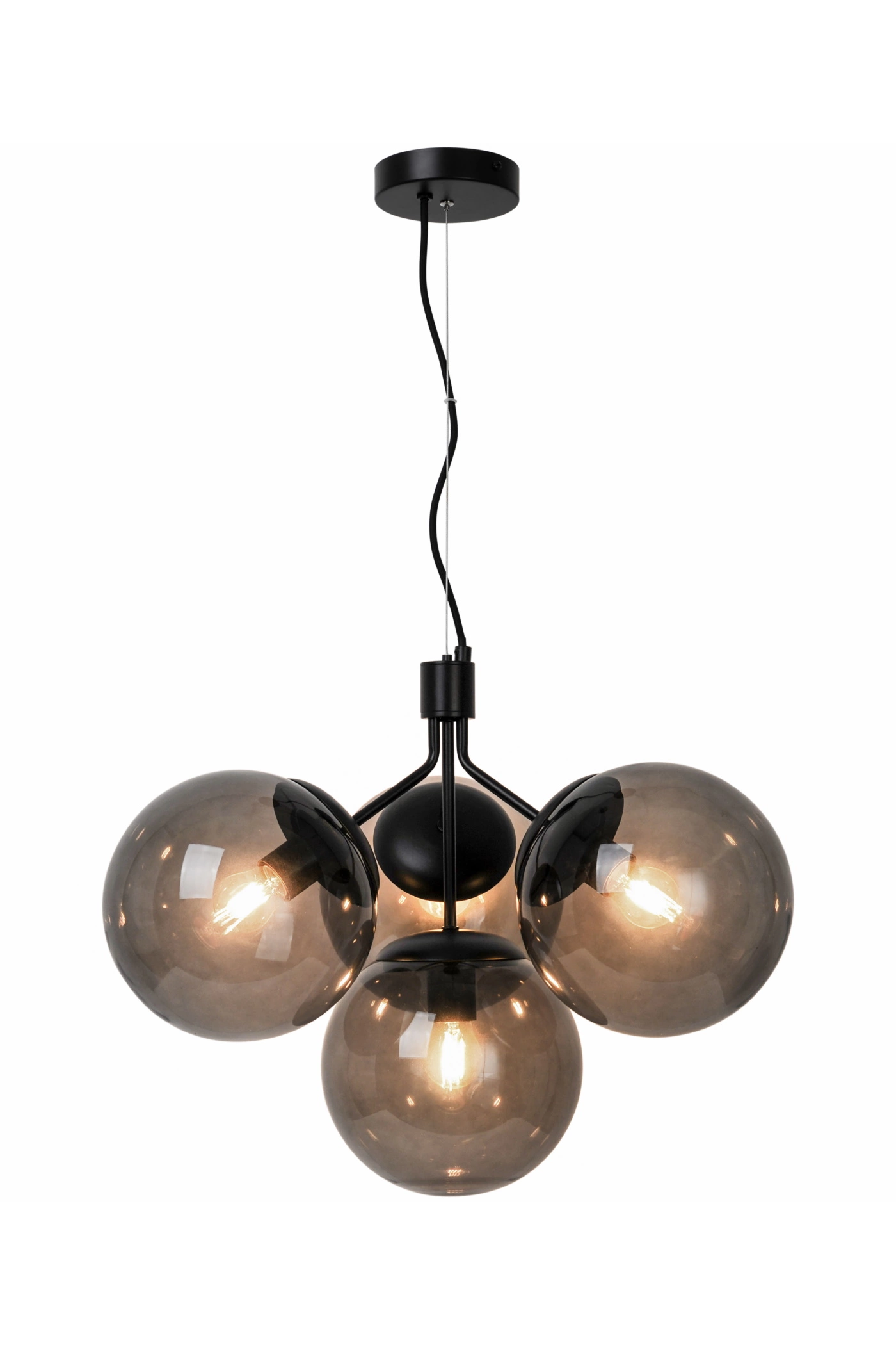   
                        
                        Люстра NORDLUX (Дания) 51237    
                         в стиле Хай-тек, Лофт.  
                        Тип источника света: светодиодная лампа, сменная.                         Форма: Круг.                         Цвета плафонов и подвесок: Черный.                         Материал: Стекло.                          фото 3