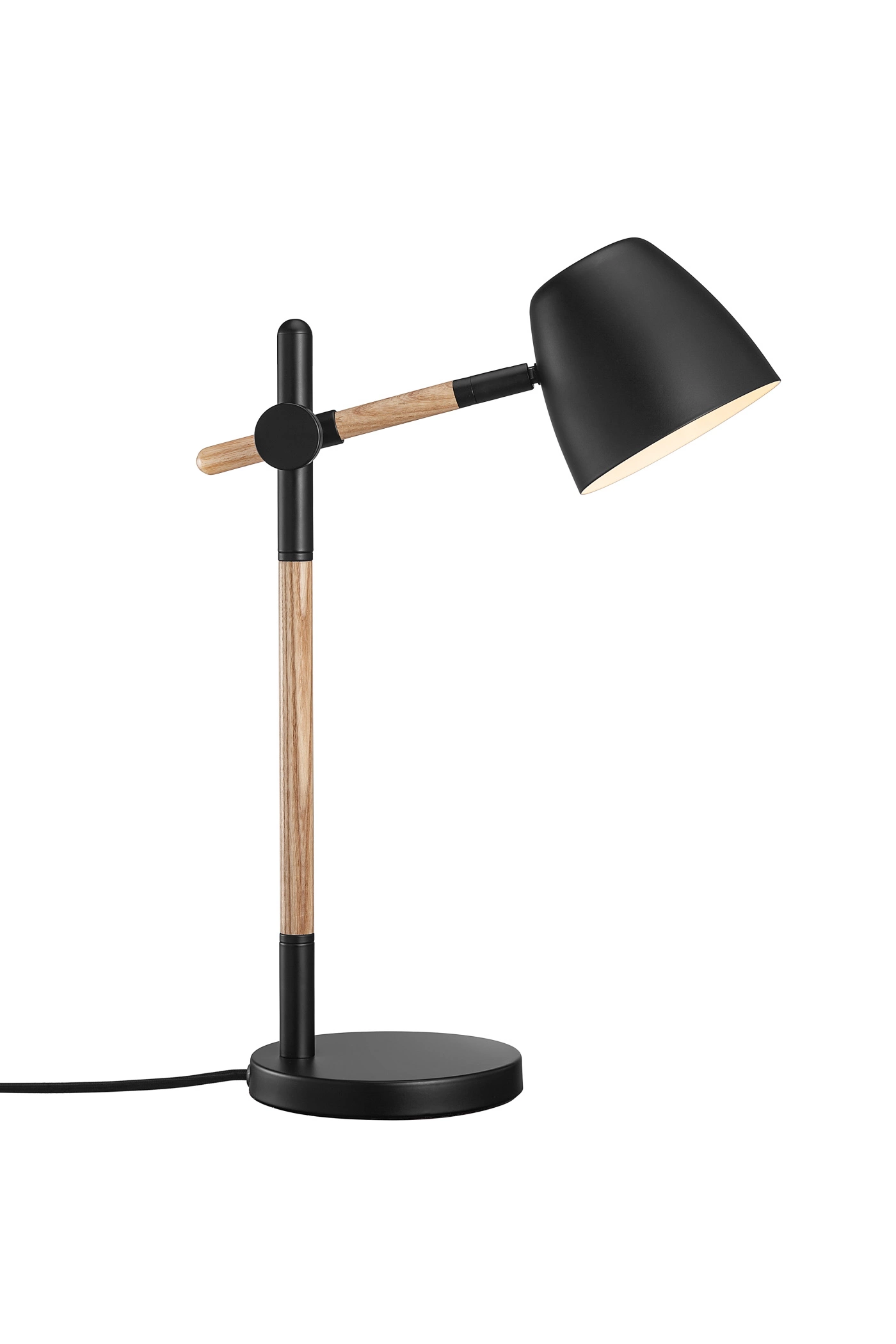   
                        Настільна лампа NORDLUX (Данія) 51332    
                         у стилі кантрі, лофт.  
                        Тип джерела світла: cвітлодіодні led, галогенні.                                                 Кольори плафонів і підвісок: чорний.                         Матеріал: метал, дерево.                          фото 3