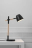   
                        Настільна лампа NORDLUX (Данія) 51332    
                         у стилі кантрі, лофт.  
                        Тип джерела світла: cвітлодіодні led, галогенні.                                                 Кольори плафонів і підвісок: чорний.                         Матеріал: метал, дерево.                          фото 4