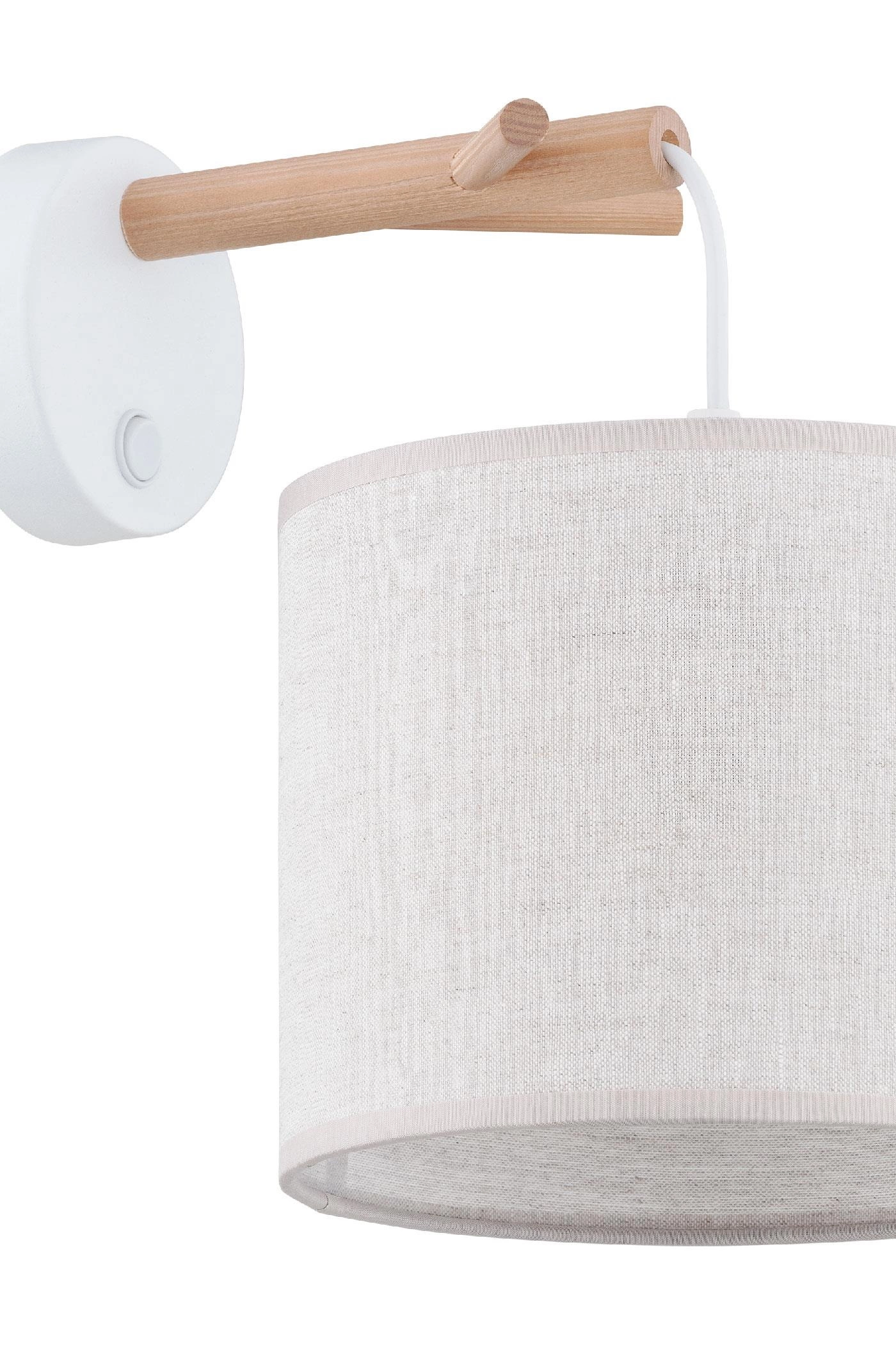   
                        
                        Бра TK LIGHTING (Польша) 51361    
                         В стиле Прованс, Скандинавский.  
                        Тип источника света: светодиодная лампа, сменная.                                                 Цвета плафонов и подвесок: Белый.                         Материал: Ткань.                          фото 2
