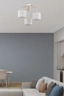   
                        
                        Люстра TK LIGHTING (Польша) 51363    
                         В стиле Прованс, Скандинавский.  
                        Тип источника света: светодиодная лампа, сменная.                         Форма: Круг.                         Цвета плафонов и подвесок: Белый.                         Материал: Ткань.                          фото 3