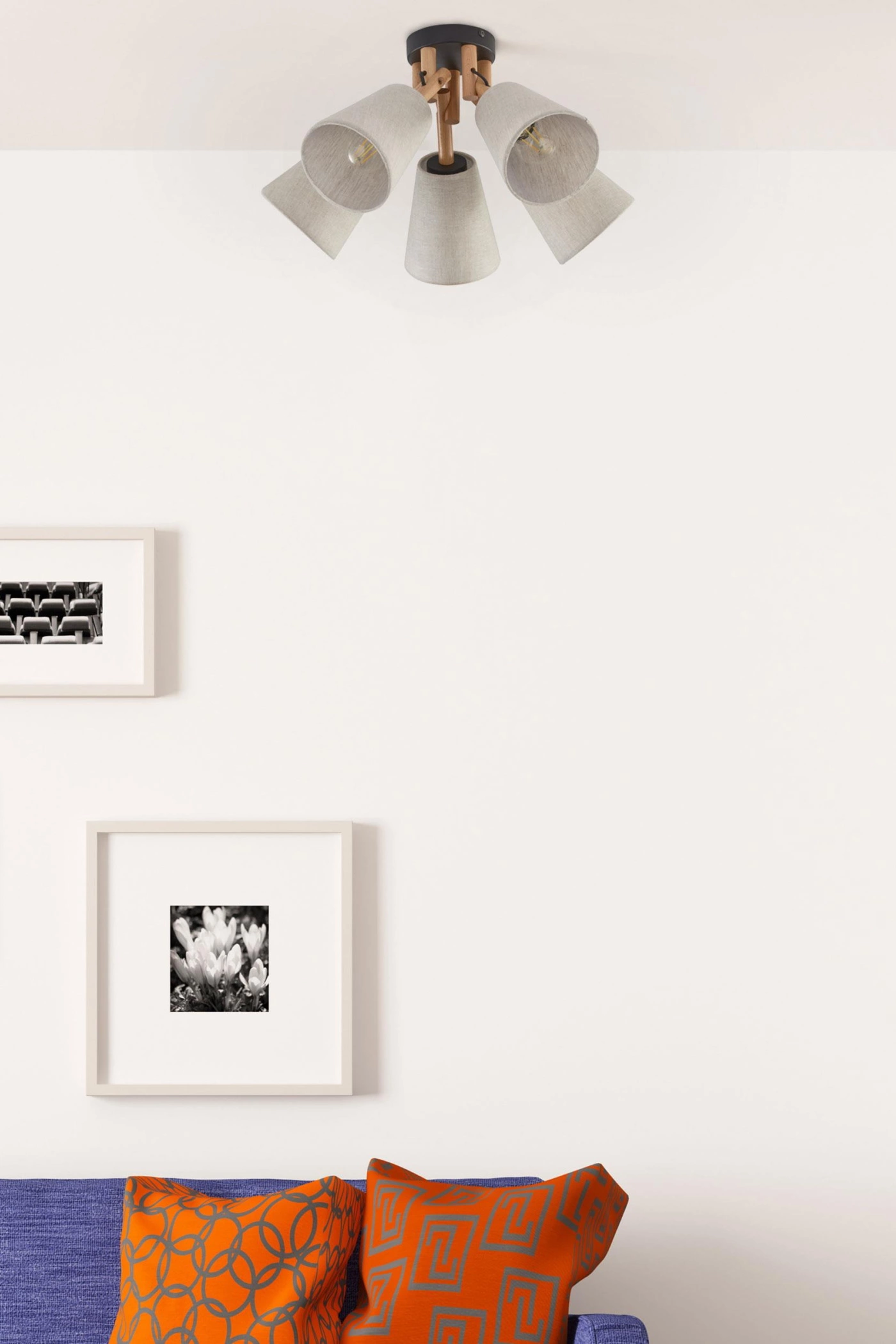   
                        
                        Люстра TK LIGHTING (Польща) 51372    
                         У стилі Кантрі, Модерн.  
                        Тип джерела світла: світлодіодна лампа, змінна.                         Форма: Коло.                         Кольори плафонів і підвісок: Бежевий.                         Матеріал: Тканина.                          фото 5