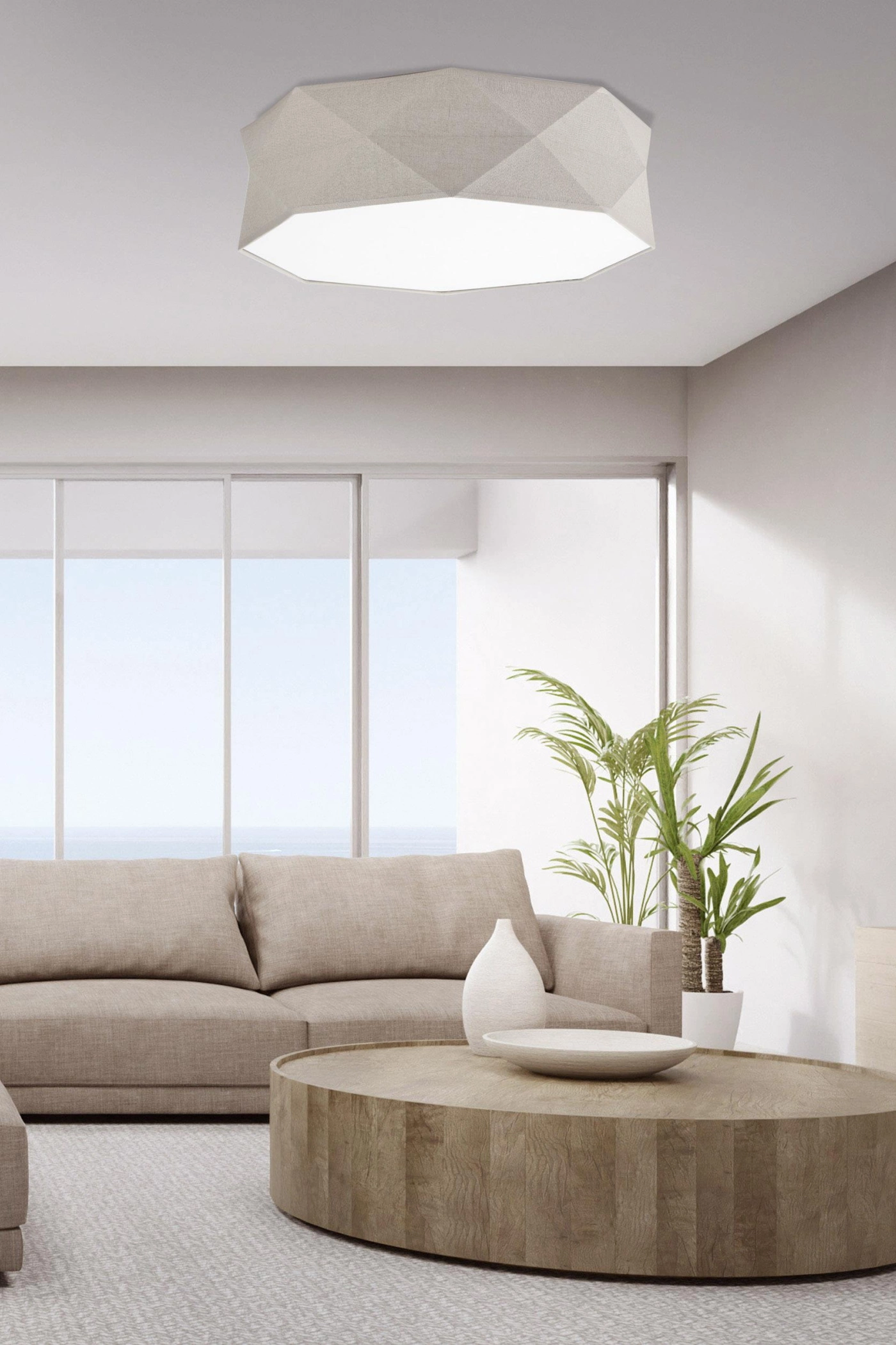   
                        
                        Светильник потолочный TK LIGHTING (Польша) 51373    
                         В стиле Модерн, Скандинавский.  
                        Тип источника света: светодиодная лампа, сменная.                         Форма: Круг.                         Цвета плафонов и подвесок: Бежевый, Белый.                         Материал: Ткань, Пластик.                          фото 3