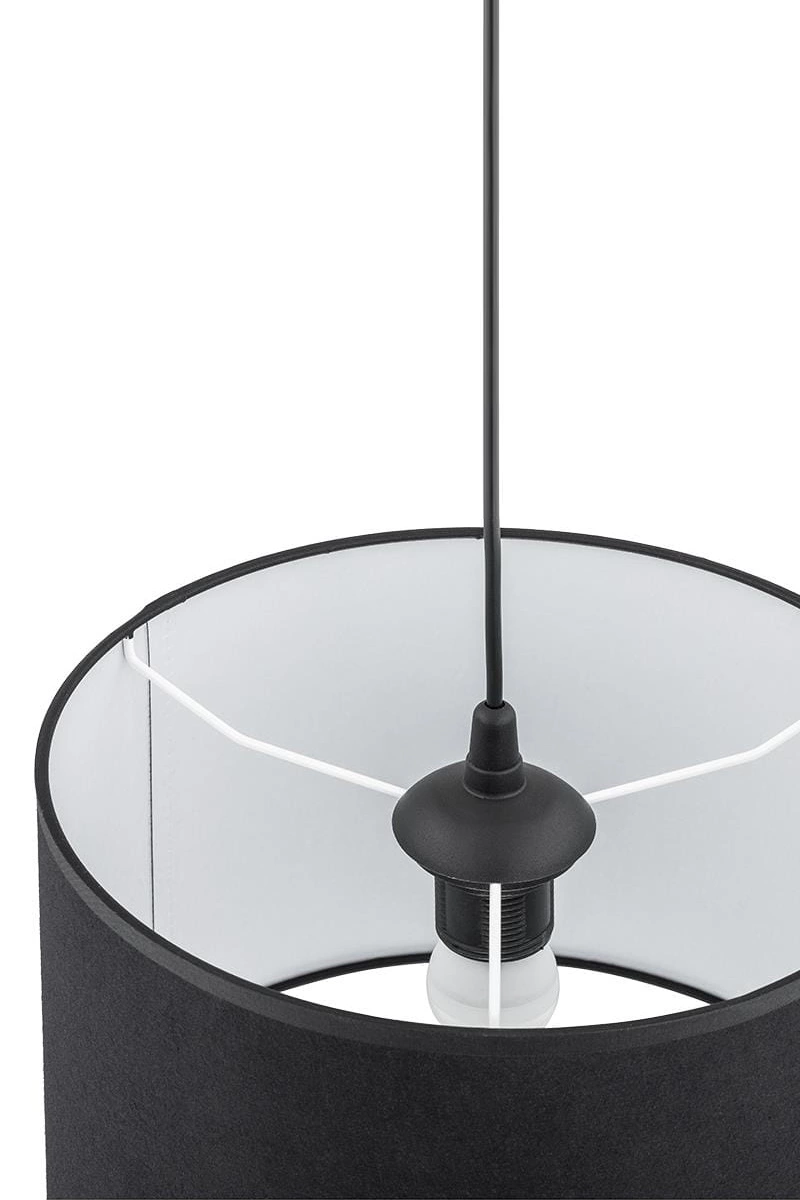   
                        
                        Люстра TK LIGHTING (Польша) 51426    
                         в стиле Модерн.  
                        Тип источника света: светодиодная лампа, сменная.                         Форма: Цилиндр.                         Цвета плафонов и подвесок: Черный, Белый.                         Материал: Ткань.                          фото 3