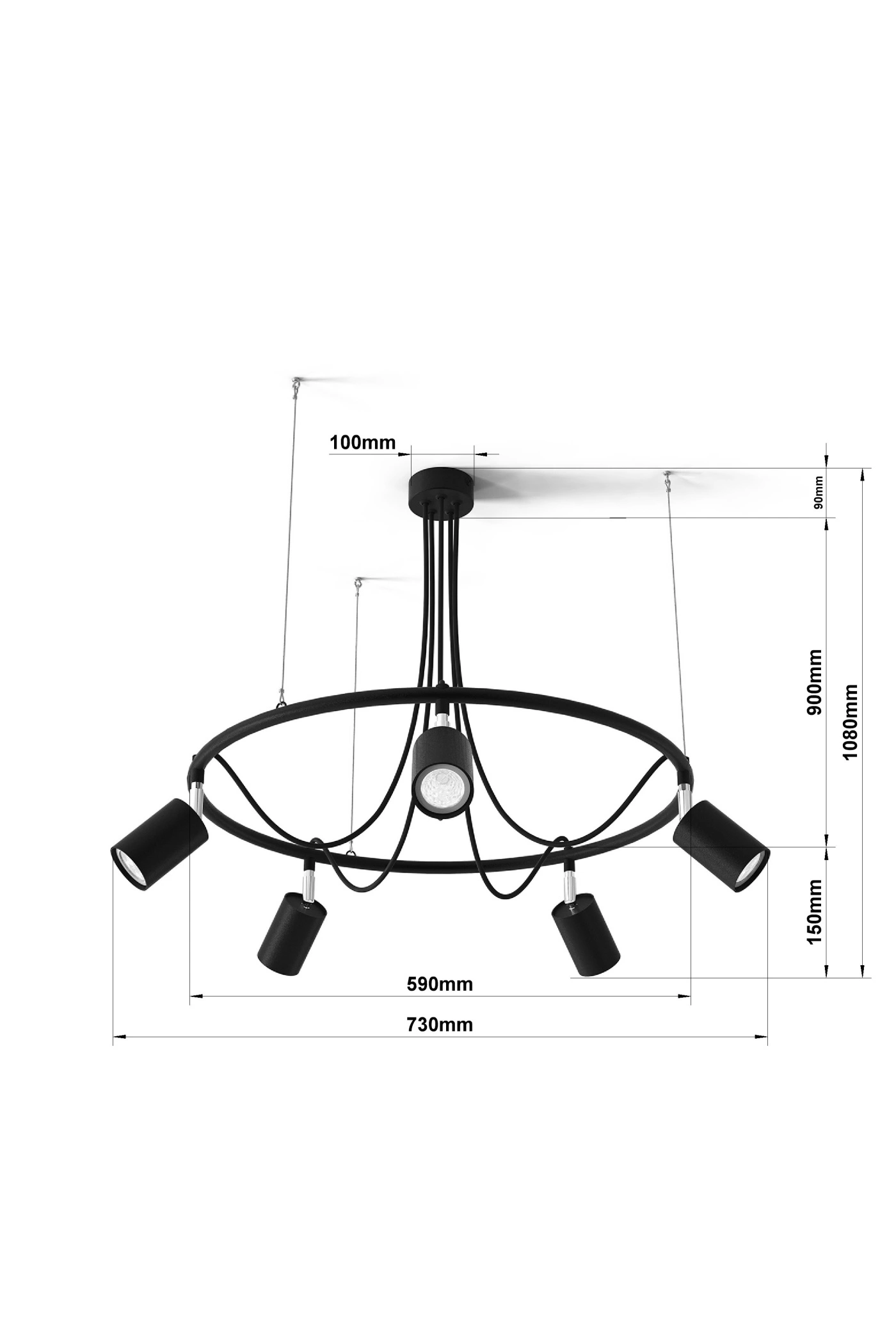   
                        
                        Люстра NB LIGHT (Украина) 51460    
                         в стиле Лофт.  
                        Тип источника света: светодиодная лампа, сменная.                         Форма: Круг.                         Цвета плафонов и подвесок: Белый.                         Материал: Металл.                          фото 3