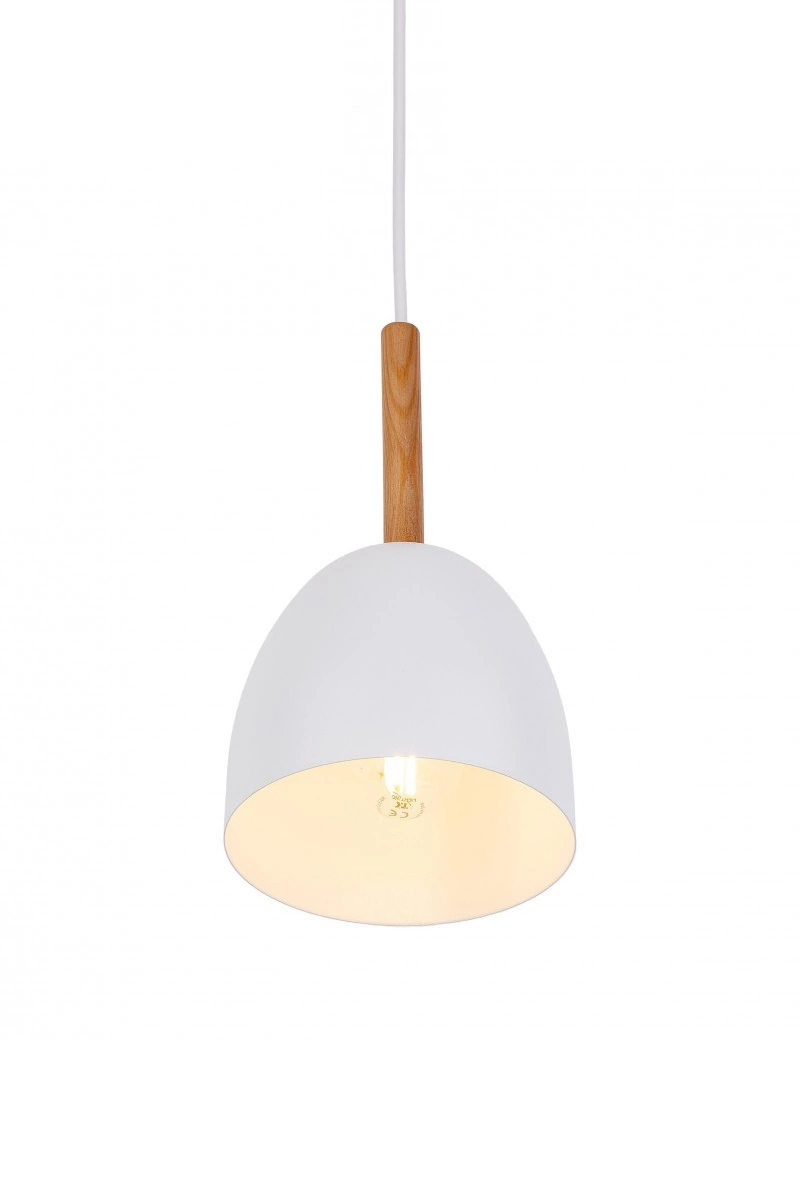   
                        
                        Люстра TK LIGHTING (Польща) 51530    
                         у стилі Скандинавський.  
                        Тип джерела світла: світлодіодна лампа, змінна.                         Форма: Коло.                         Кольори плафонів і підвісок: Білий, Коричневий.                         Матеріал: Метал, Дерево.                          фото 2