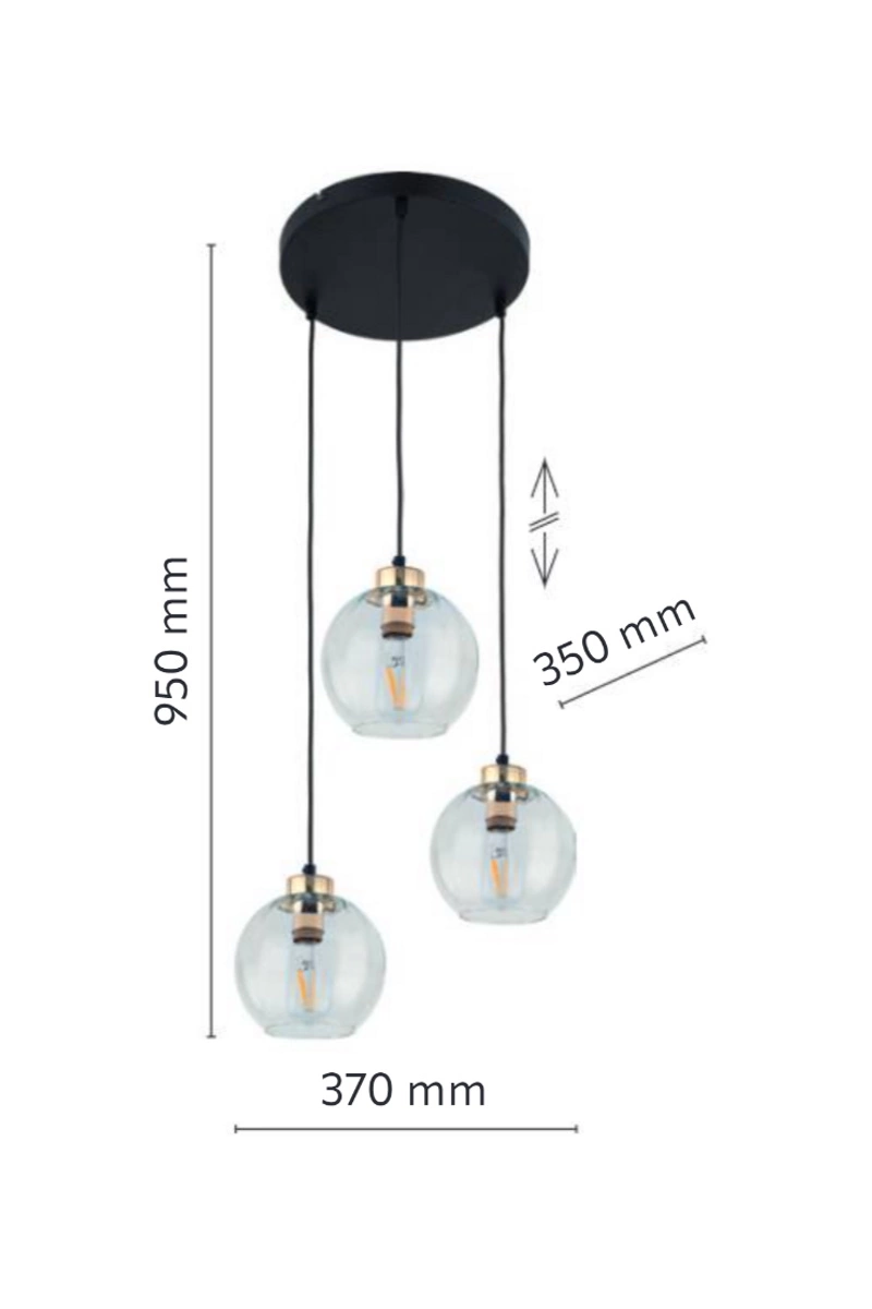   
                        
                        Люстра TK LIGHTING (Польща) 51622    
                         У стилі Лофт.  
                        Тип джерела світла: світлодіодна лампа, змінна.                         Форма: Коло.                         Кольори плафонів і підвісок: Прозорий.                         Матеріал: Скло.                          фото 4