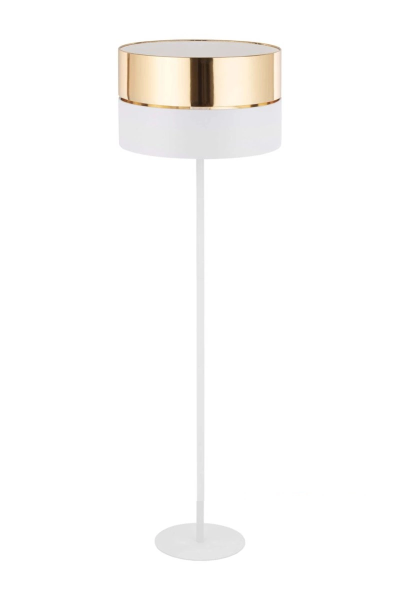   
                        
                        Торшер TK LIGHTING (Польща) 51658    
                         у стилі Модерн.  
                        Тип джерела світла: світлодіодна лампа, змінна.                                                 Кольори плафонів і підвісок: Білий, Золото.                         Матеріал: Тканина.                          фото 1