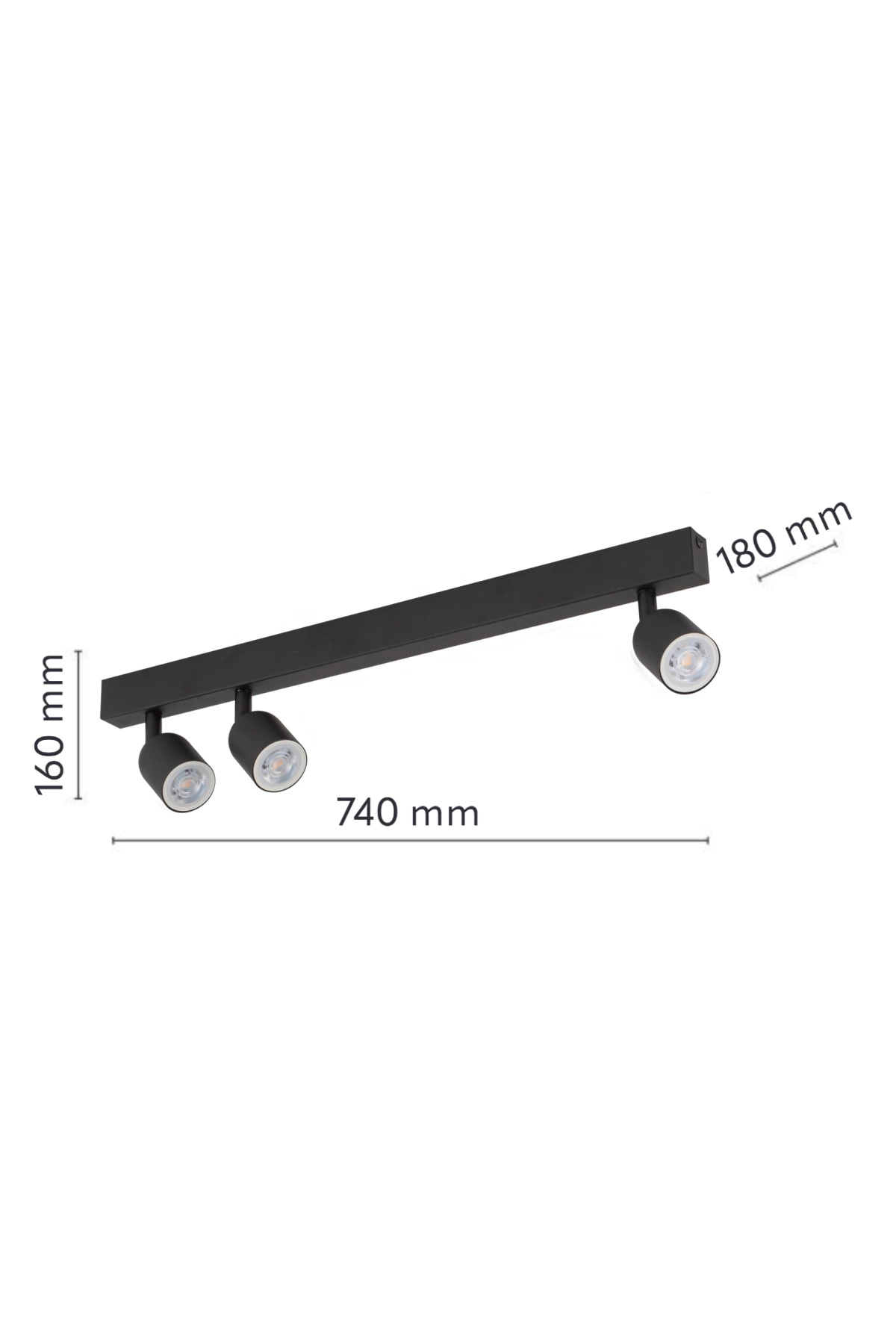   
                        
                        Світильник поворотний TK LIGHTING (Польща) 51726    
                         у стилі Хай-тек.  
                        Тип джерела світла: світлодіодна лампа, змінна.                         Форма: Прямокутник.                         Кольори плафонів і підвісок: Чорний.                         Матеріал: Метал, Пластик.                          фото 2