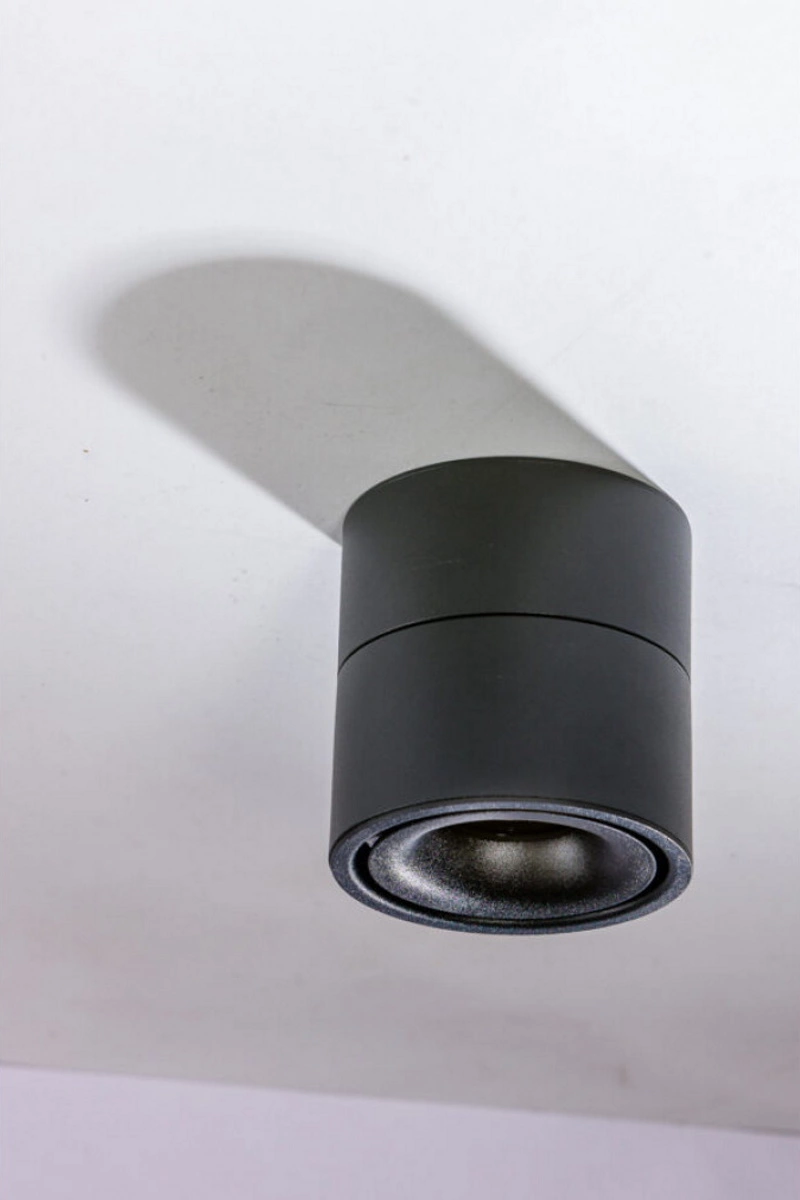   
                        Точковий світильник AZZARDO (Польща) 52180    
                         у стилі Хай-тек.  
                        Тип джерела світла: вбудований led-модуль, незмінний.                         Форма: Циліндр.                         Кольори плафонів і підвісок: Чорний.                         Матеріал: Метал.                          фото 2