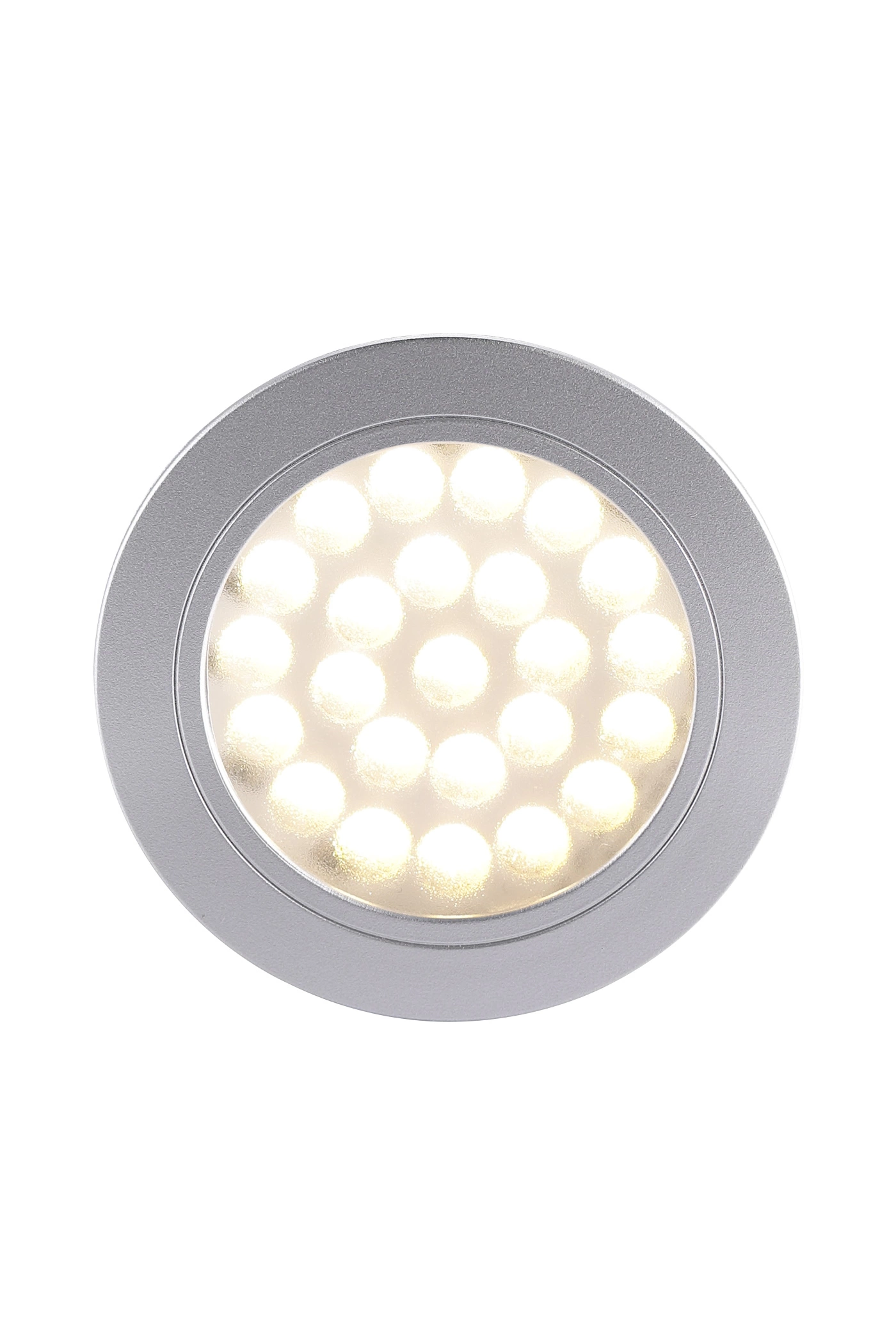   
                        Точковий світильник NORDLUX (Данія) 52600    
                         у стилі хай-тек.  
                        Тип джерела світла: вбудовані світлодіоди led.                         Форма: коло.                         Кольори плафонів і підвісок: сірий, прозорий.                         Матеріал: метал, пластик.                          фото 1