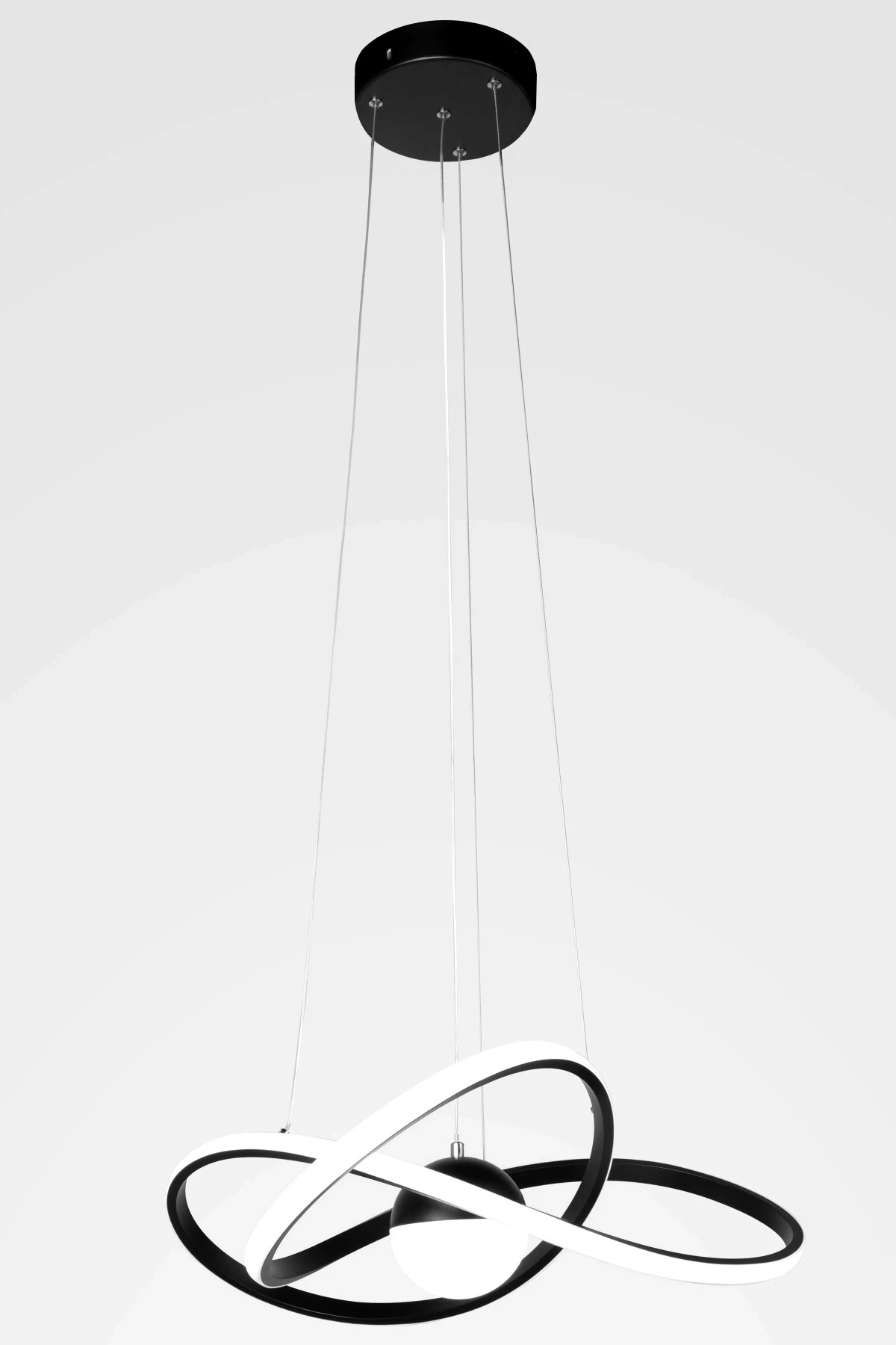 Люстра LAGUNA LIGHTING (Україна) 52763    
                         У стилі Хай-тек.  
                        Тип джерела світла: вбудований led-модуль, незмінний.                         Форма: Коло.                         Кольори плафонів і підвісок: Чорний, Білий.                         Матеріал: Алюміній, Пластик.                          фото 1
