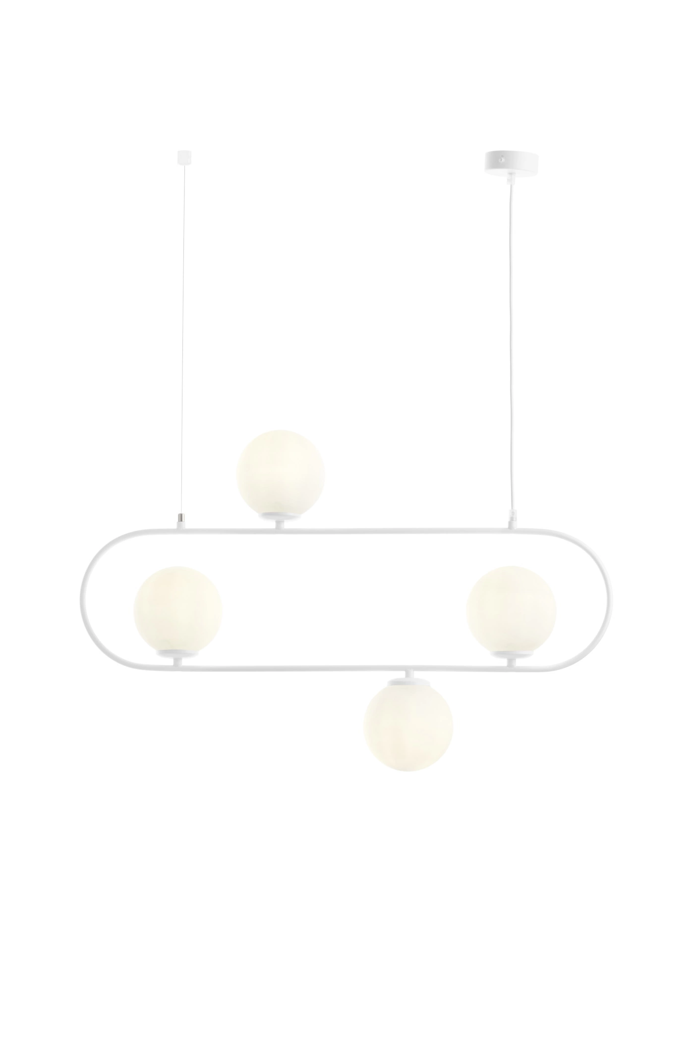   
                        
                        Люстра NB LIGHT (Україна) 52817    
                         У стилі Хай-тек.  
                        Тип джерела світла: світлодіодна лампа, змінна.                         Форма: Овал.                         Кольори плафонів і підвісок: Білий.                         Матеріал: Скло.                          фото 1