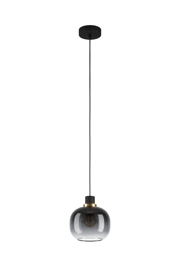   
                        Люстра EGLO (Австрія) 53021    
                         у стилі Модерн.  
                        Тип джерела світла: cвітлодіодні led, енергозберігаючі, розжарювання.                         Форма: Куля.                         Кольори плафонів і підвісок: Чорний, Сірий, Прозорий.                         Матеріал: Скло.                          фото 1