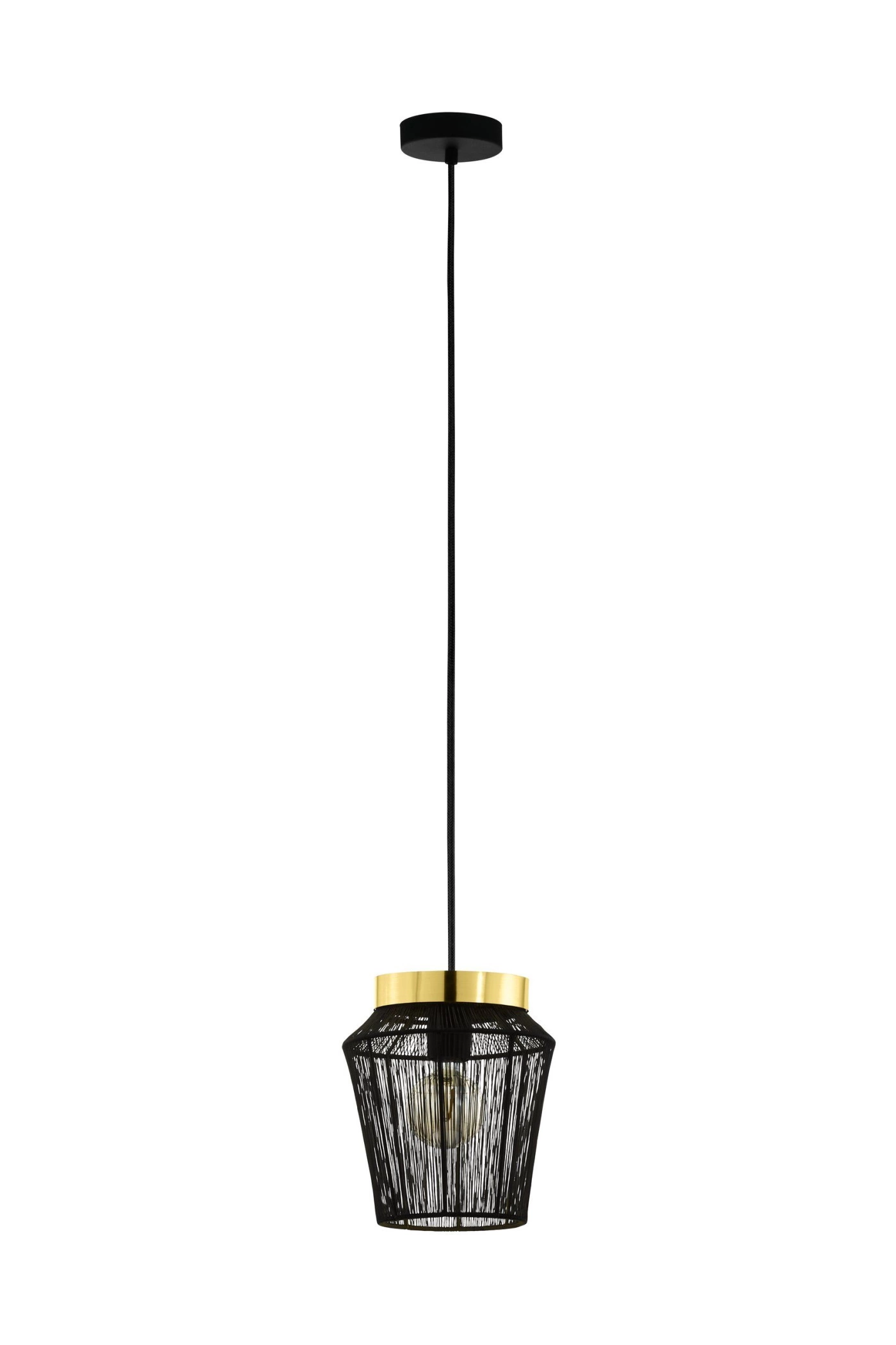   
                        Люстра EGLO (Австрія) 53107    
                         у стилі Лофт.  
                        Тип джерела світла: світлодіодна лампа, змінна.                         Форма: Коло.                         Кольори плафонів і підвісок: Чорний.                         Матеріал: Сталь.                          фото 1