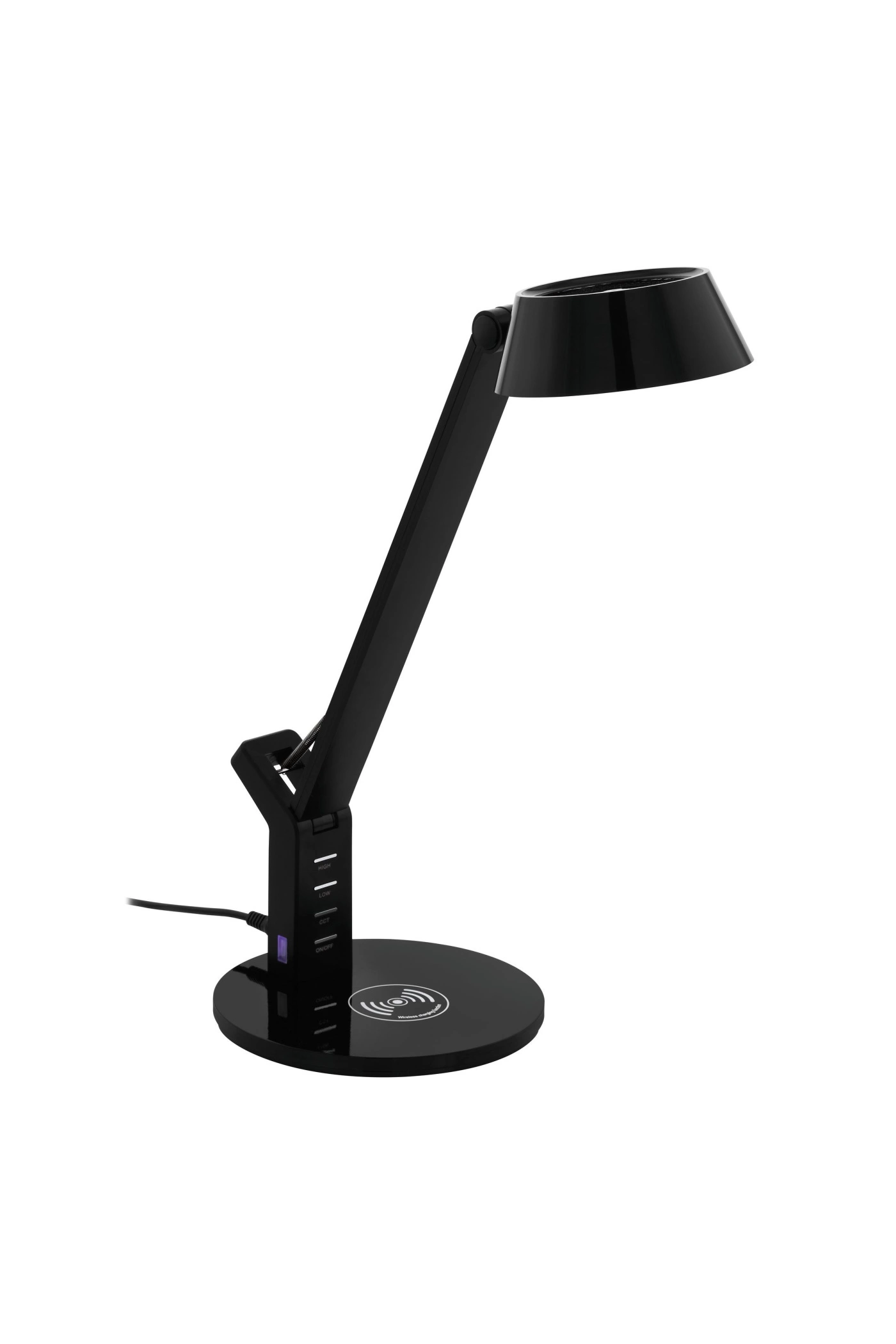   
                        
                        Настільна лампа EGLO (Австрія) 53122    
                         у стилі Хай-тек, Модерн.  
                        Тип джерела світла: вбудований led-модуль, незмінний.                                                 Кольори плафонів і підвісок: Чорний.                         Матеріал: Пластик.                          фото 1