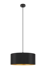   
                        
                        Люстра EGLO (Австрія) 53158    
                         у стилі Модерн.  
                        Тип джерела світла: світлодіодна лампа, змінна.                         Форма: Циліндр.                         Кольори плафонів і підвісок: Чорний, Золото, Малюнок.                         Матеріал: Тканина.                          фото 1