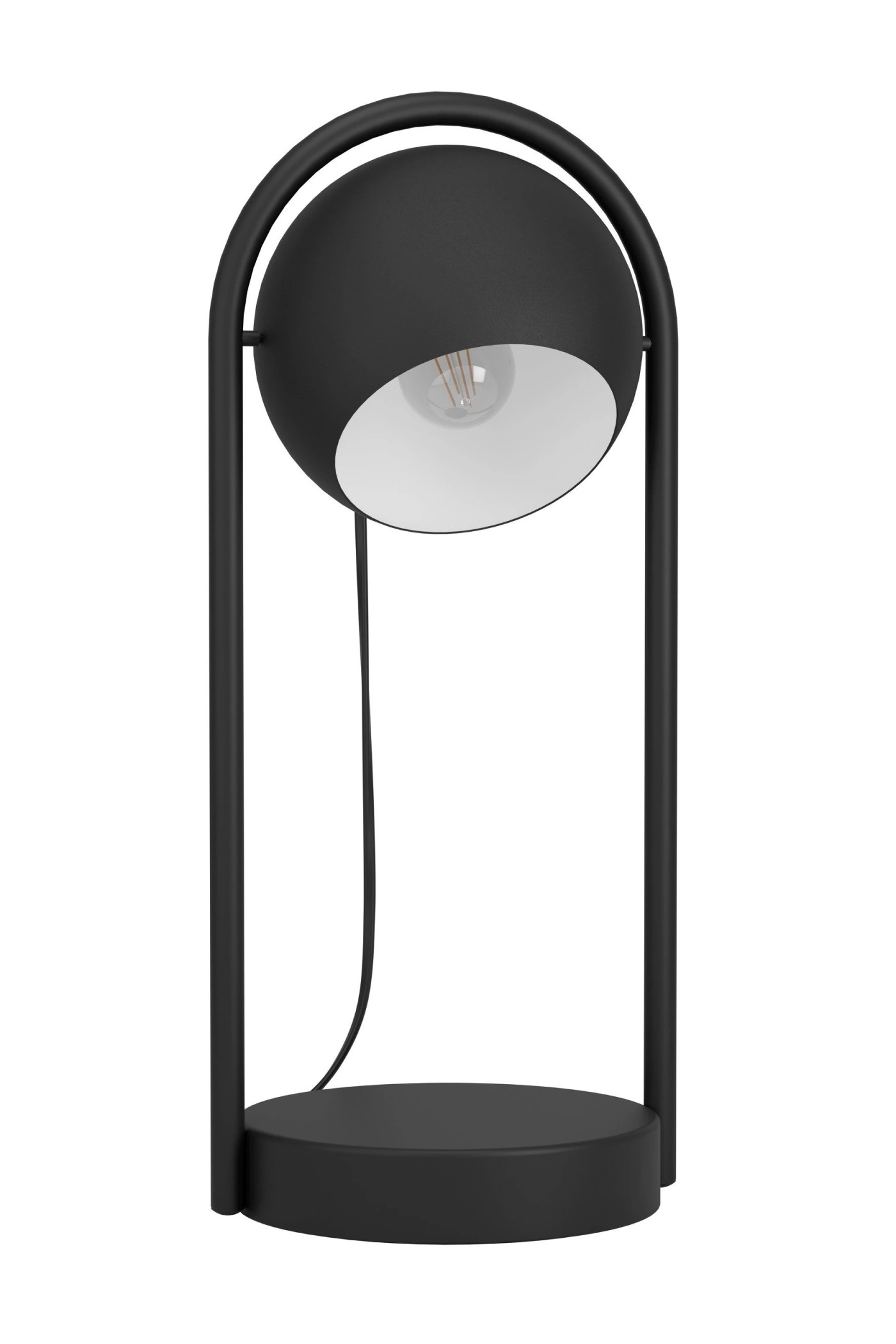   
                        
                        Настольная лампа EGLO (Австрия) 53186    
                         в стиле Лофт, Хай-тек.  
                        Тип источника света: светодиодная лампа, сменная.                                                 Цвета плафонов и подвесок: Черный, Белый.                         Материал: Сталь.                          фото 1
