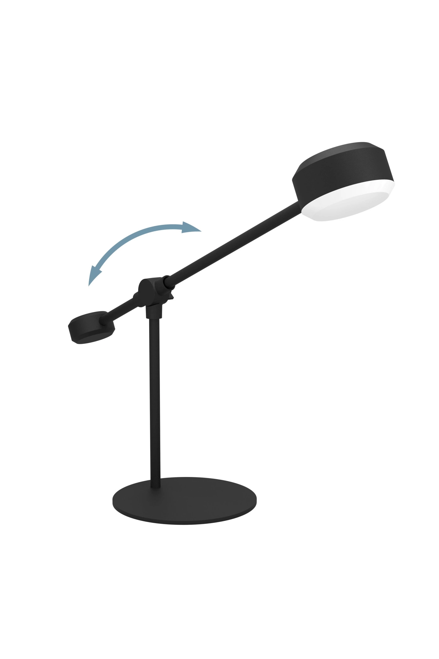   
                        Настільна лампа EGLO (Австрія) 53200    
                         у стилі лофт.  
                        Тип джерела світла: вбудовані світлодіоди led.                                                 Кольори плафонів і підвісок: білий, чорний.                         Матеріал: пластик, сталь.                          фото 3