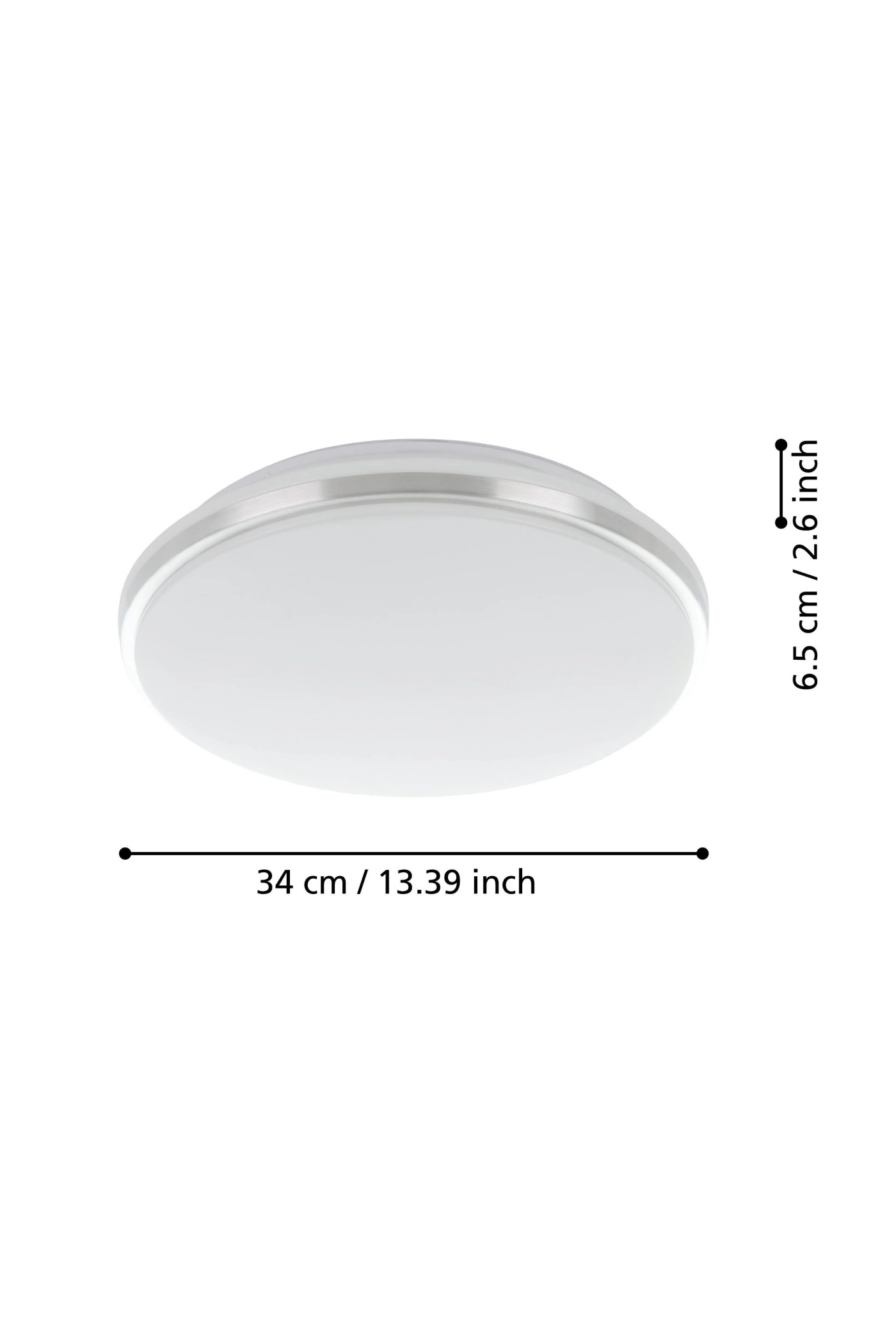   
                        Світильник стельовий EGLO (Австрія) 53209    
                         у стилі модерн.  
                        Тип джерела світла: вбудовані світлодіоди led.                         Форма: коло.                         Кольори плафонів і підвісок: білий.                         Матеріал: пластик.                          фото 3