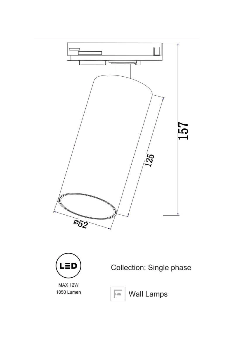   
                        
                        Трековый светильник VASMAR (Украина) 53378    
                         в стиле Лофт.  
                        Тип источника света: встроенный led-модуль, несъемный.                         Форма: Круг.                         Цвета плафонов и подвесок: Черный.                         Материал: Алюминий.                          фото 5