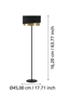   
                        
                        Торшер EGLO (Австрія) 53789    
                         у стилі Лофт.  
                        Тип джерела світла: світлодіодна лампа, змінна.                                                 Кольори плафонів і підвісок: Чорний, Жовтий.                         Матеріал: Тканина.                          фото 3