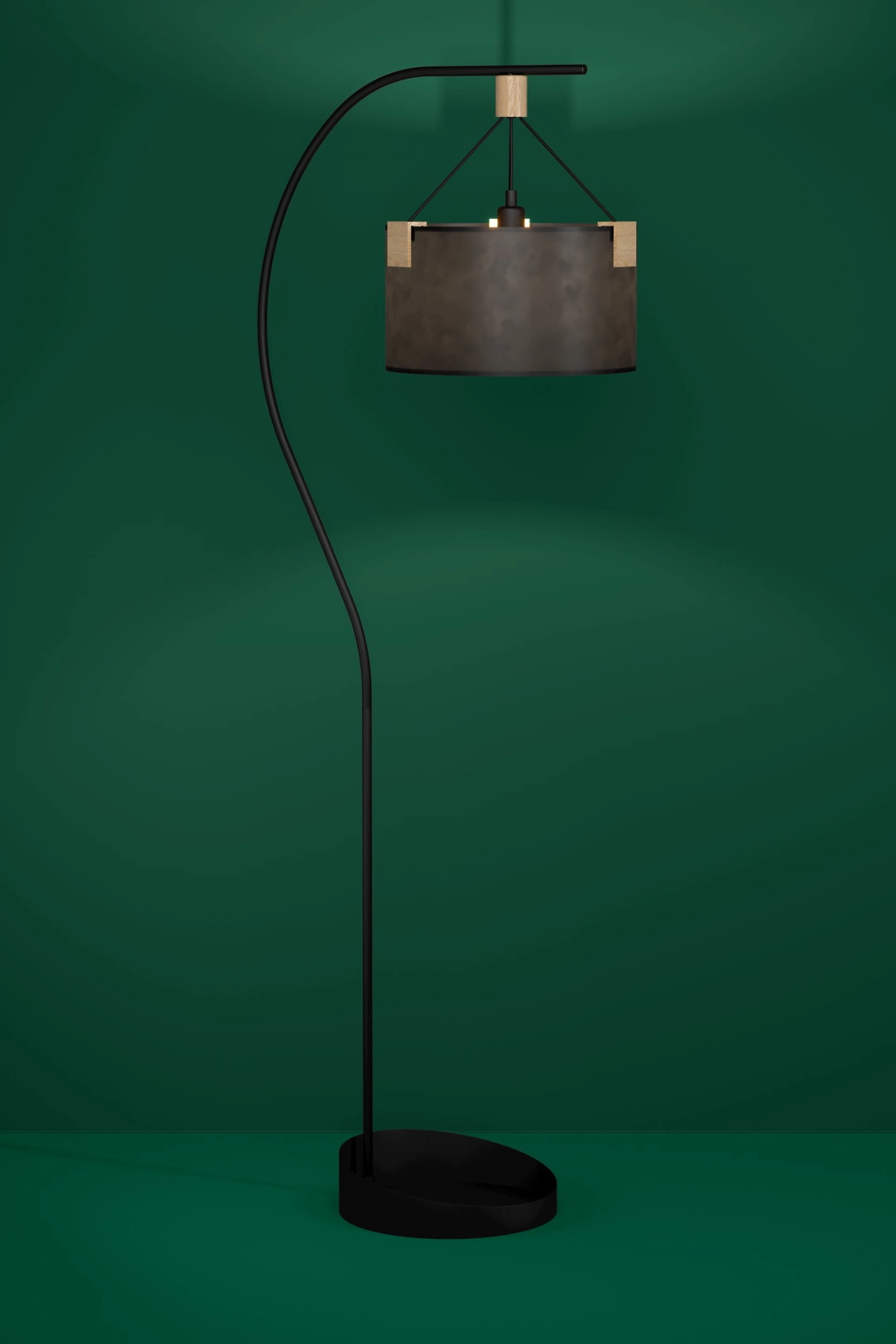   
                        Торшер EGLO (Австрія) 53802    
                         у стилі Скандинавський.  
                        Тип джерела світла: cвітлодіодні led, енергозберігаючі, розжарювання.                                                 Кольори плафонів і підвісок: Чорний, Коричневий.                         Матеріал: Пергамент, Дерево.                          фото 4
