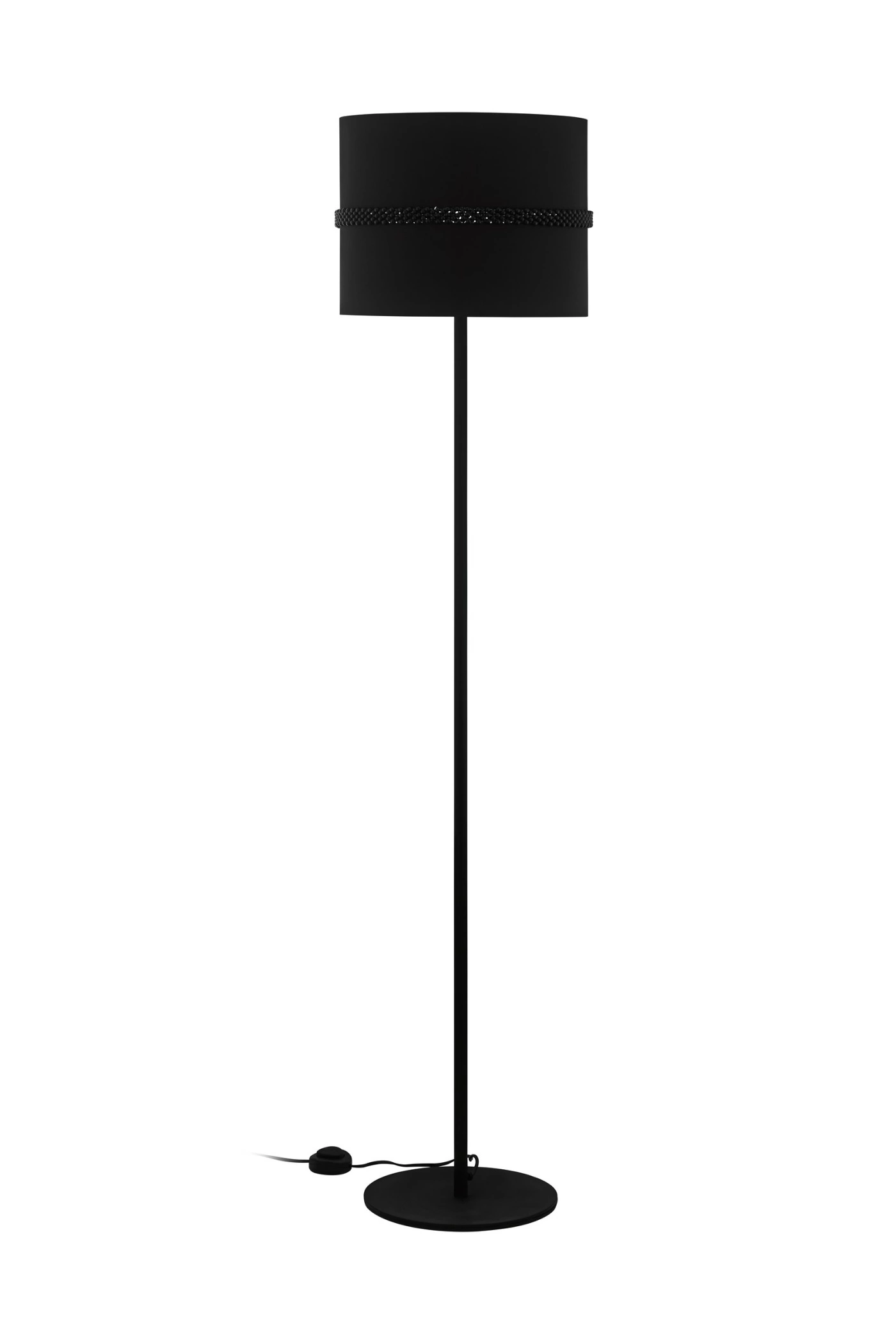   
                        
                        Торшер EGLO (Австрія) 53857    
                         у стилі Модерн.  
                        Тип джерела світла: світлодіодна лампа, змінна.                                                 Кольори плафонів і підвісок: Чорний.                         Матеріал: Тканина, Скло.                          фото 1