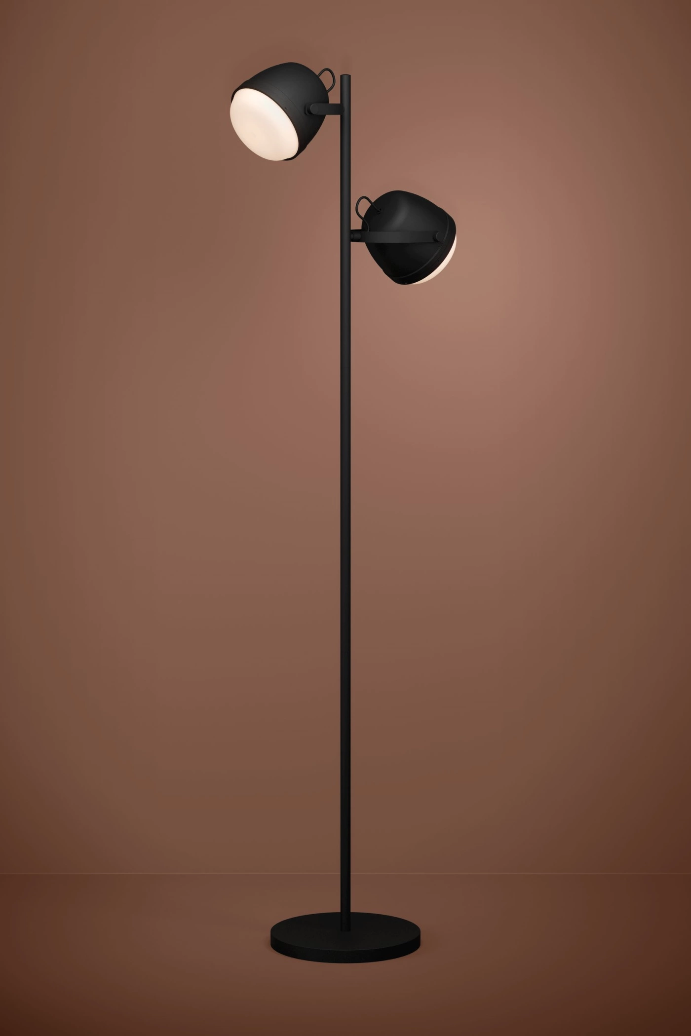   
                        
                        Торшер EGLO (Австрія) 53864    
                         у стилі Лофт.  
                        Тип джерела світла: світлодіодна лампа, змінна.                                                 Кольори плафонів і підвісок: Чорний, Білий.                         Матеріал: Сталь, Скло.                          фото 2
