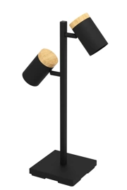   
                        
                        Настольная лампа EGLO (Австрия) 53875    
                         в стиле Скандинавский.  
                        Тип источника света: светодиодная лампа, сменная.                                                 Цвета плафонов и подвесок: Черный, Коричневый.                         Материал: Сталь, Дерево.                          фото 1