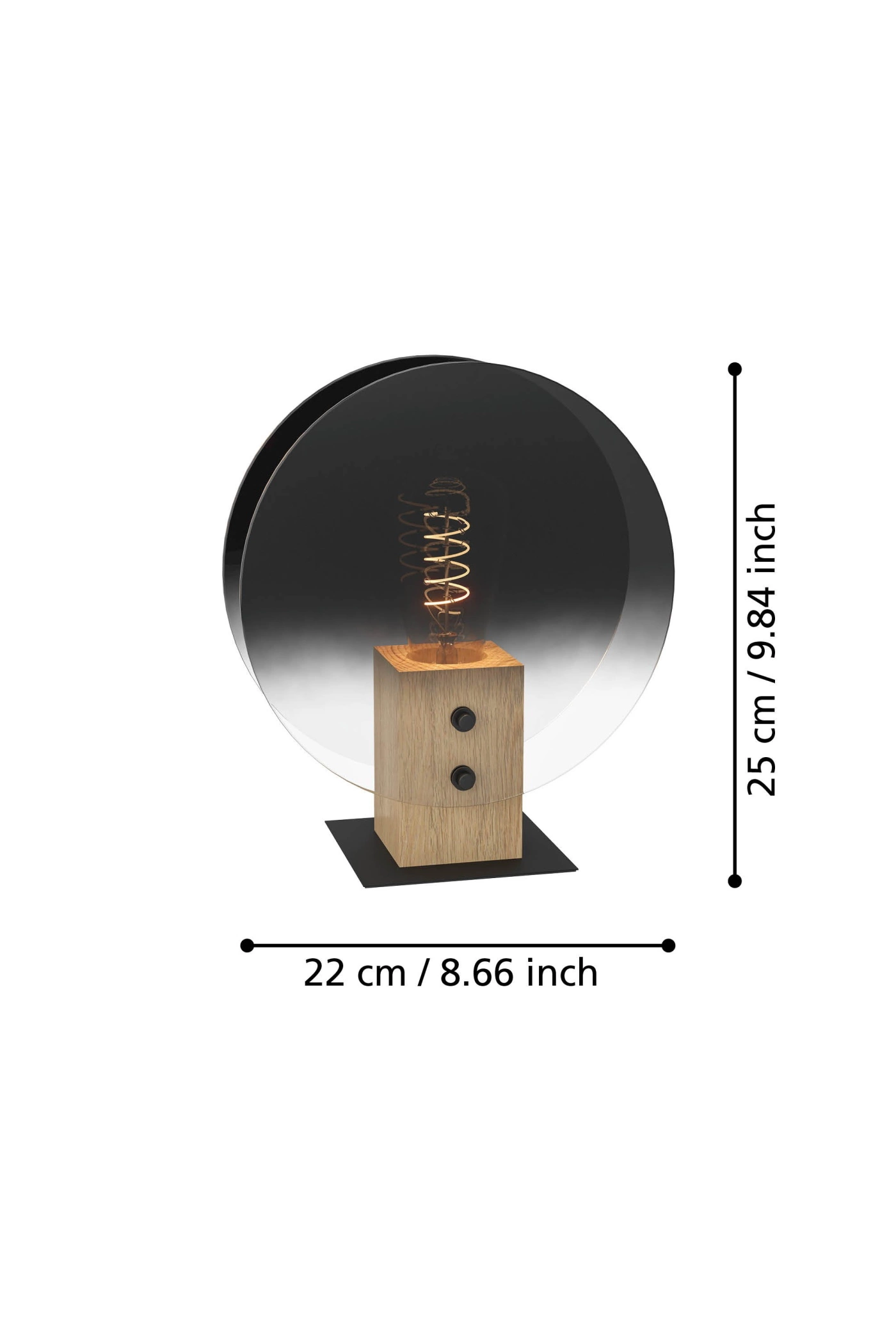   
                        Настільна лампа EGLO (Австрія) 53906    
                         у стилі Модерн.  
                        Тип джерела світла: cвітлодіодні led, енергозберігаючі, розжарювання.                                                 Кольори плафонів і підвісок: Чорний, Прозорий, Сірий.                         Матеріал: Скло.                          фото 4