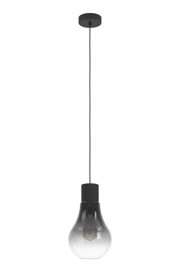   
                        Люстра EGLO (Австрія) 54013    
                         у стилі Модерн.  
                        Тип джерела світла: cвітлодіодні led, енергозберігаючі, розжарювання.                         Форма: Коло.                         Кольори плафонів і підвісок: Чорний, Сірий, Прозорий.                         Матеріал: Скло.                          фото 1