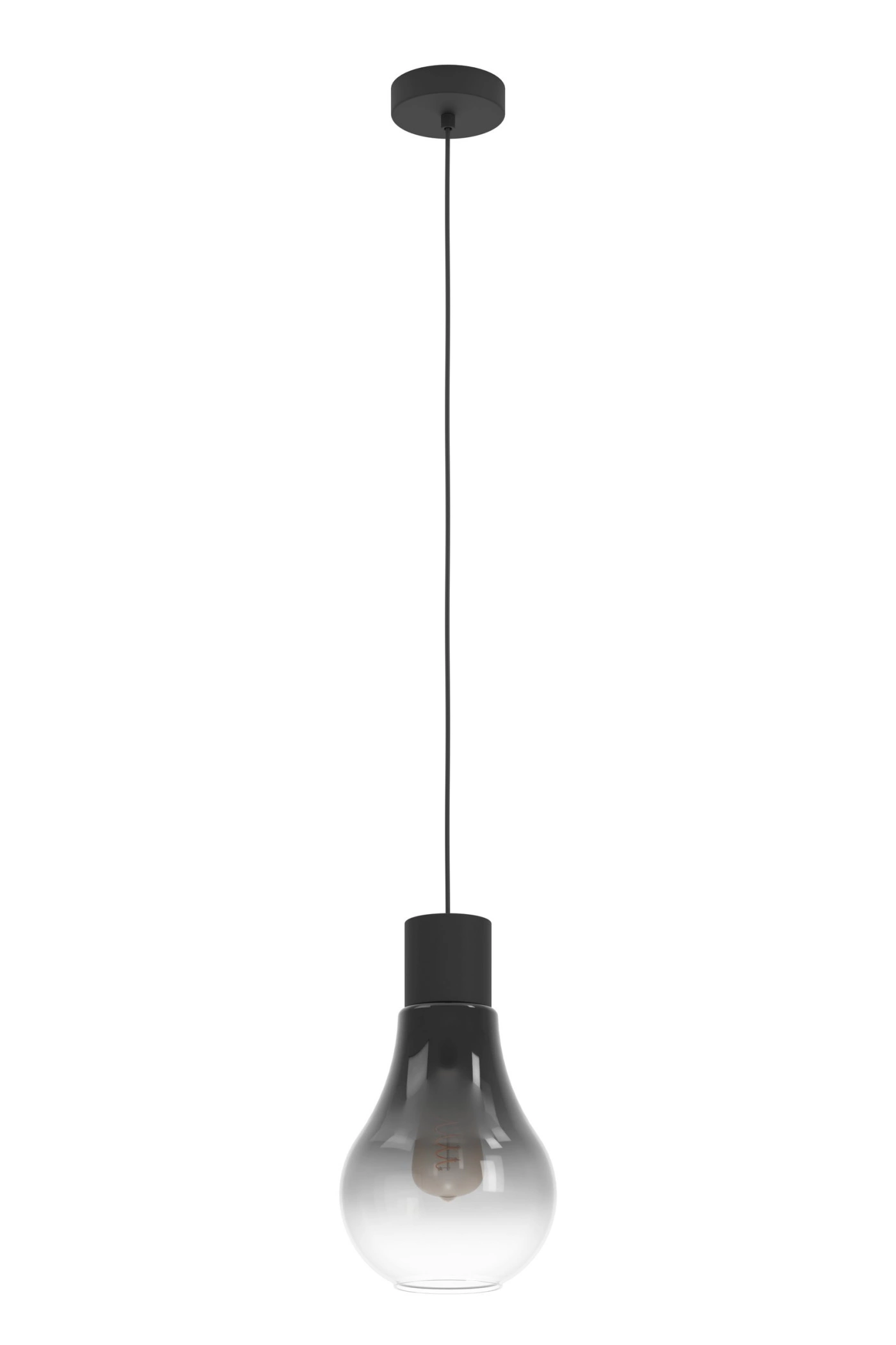  
                        Люстра EGLO (Австрія) 54013    
                         у стилі Модерн.  
                        Тип джерела світла: cвітлодіодні led, енергозберігаючі, розжарювання.                         Форма: Коло.                         Кольори плафонів і підвісок: Чорний, Сірий, Прозорий.                         Матеріал: Скло.                          фото 1