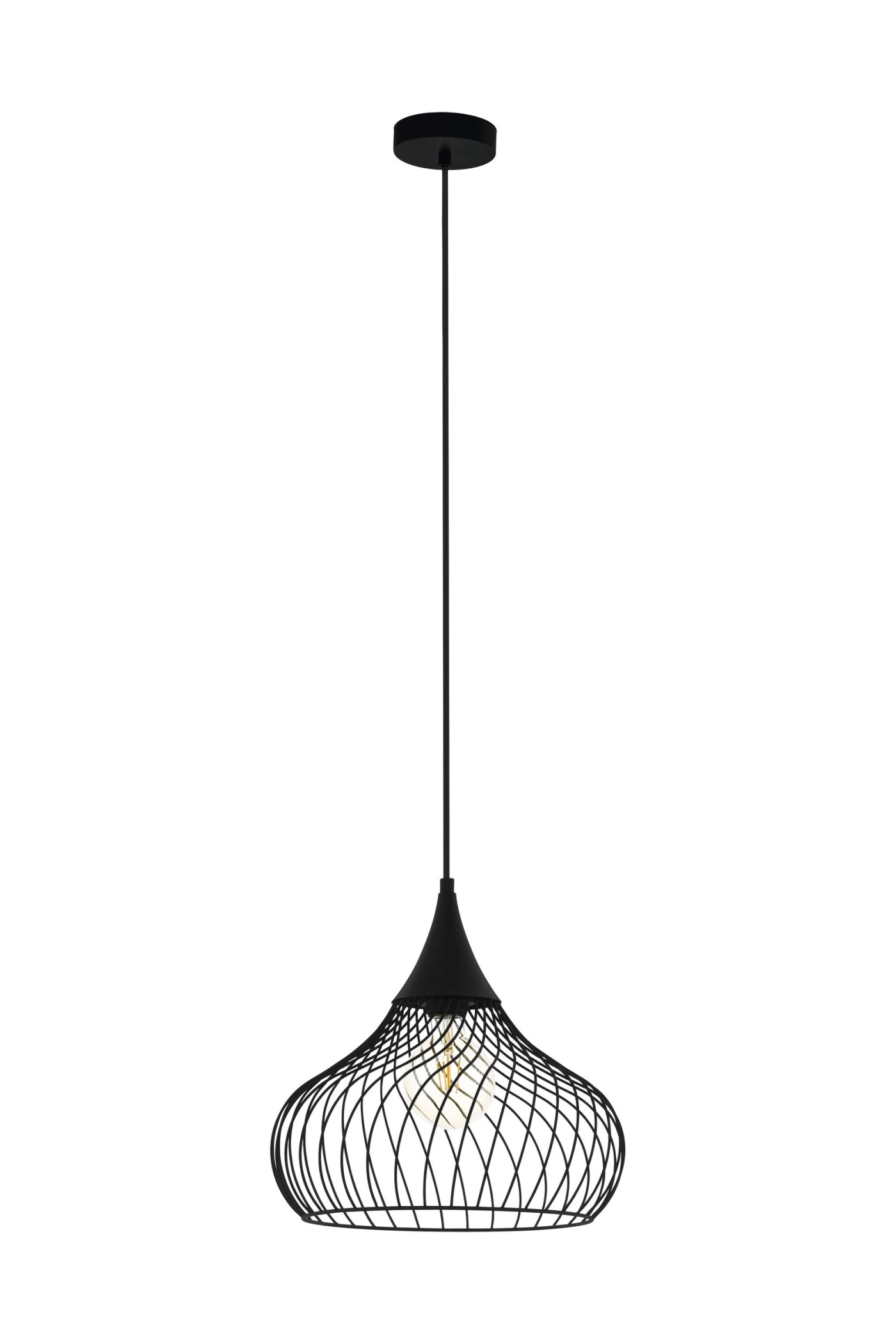   
                        
                        Люстра EGLO (Австрія) 54041    
                         у стилі Лофт.  
                        Тип джерела світла: світлодіодна лампа, змінна.                         Форма: Коло.                         Кольори плафонів і підвісок: Чорний.                         Матеріал: Сталь.                          фото 1
