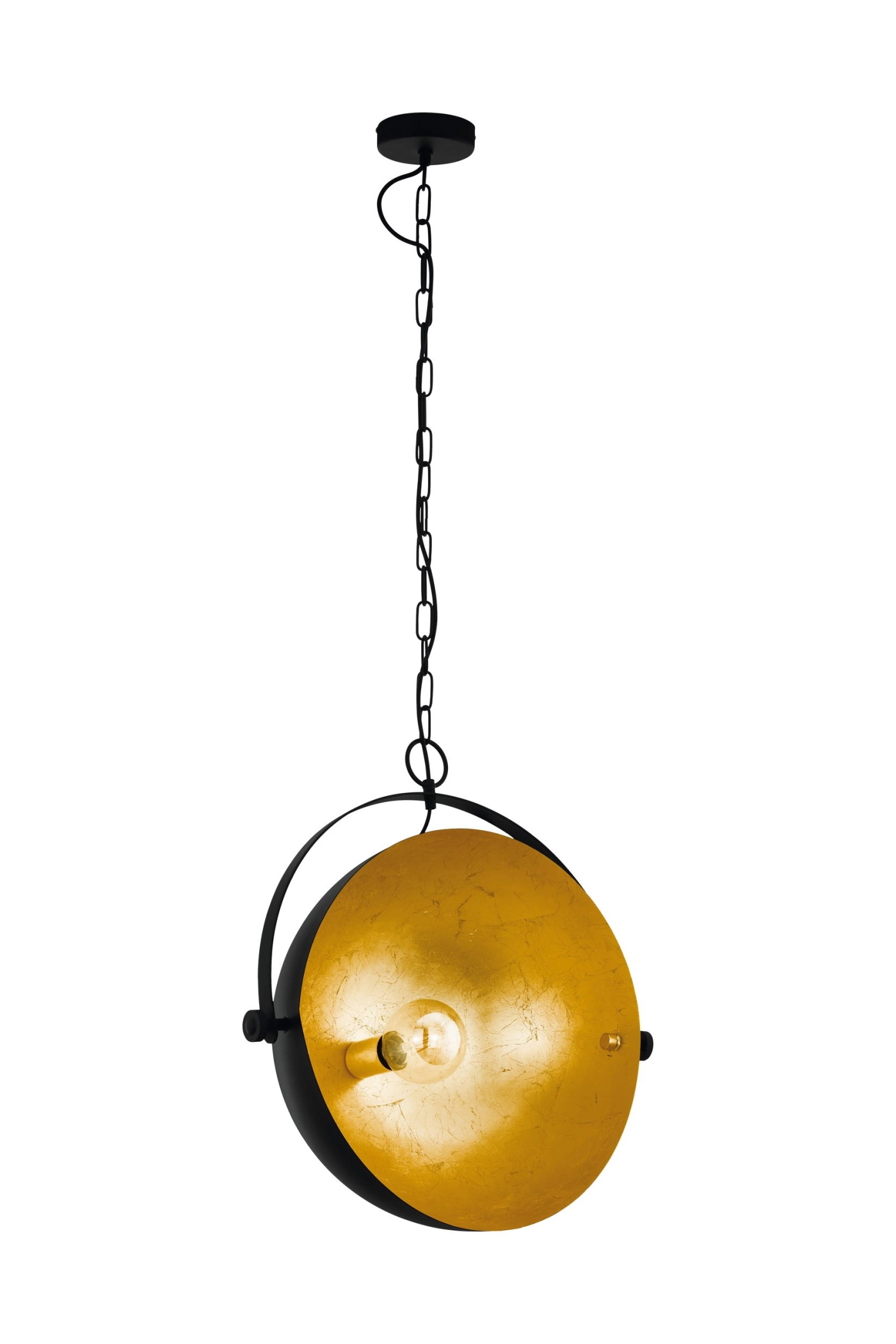   
                        
                        Люстра EGLO (Австрия) 54044    
                         в стиле Лофт.  
                        Тип источника света: светодиодная лампа, сменная.                         Форма: Круг.                         Цвета плафонов и подвесок: Черный, Золото.                         Материал: Сталь.                          фото 2