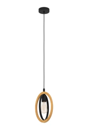   
                        
                        Люстра EGLO (Австрія) 54093    
                         у стилі Скандинавський.  
                        Тип джерела світла: світлодіодна лампа, змінна.                         Форма: Коло.                         Кольори плафонів і підвісок: Коричневий, Чорний.                         Матеріал: Дерево.                          фото 1