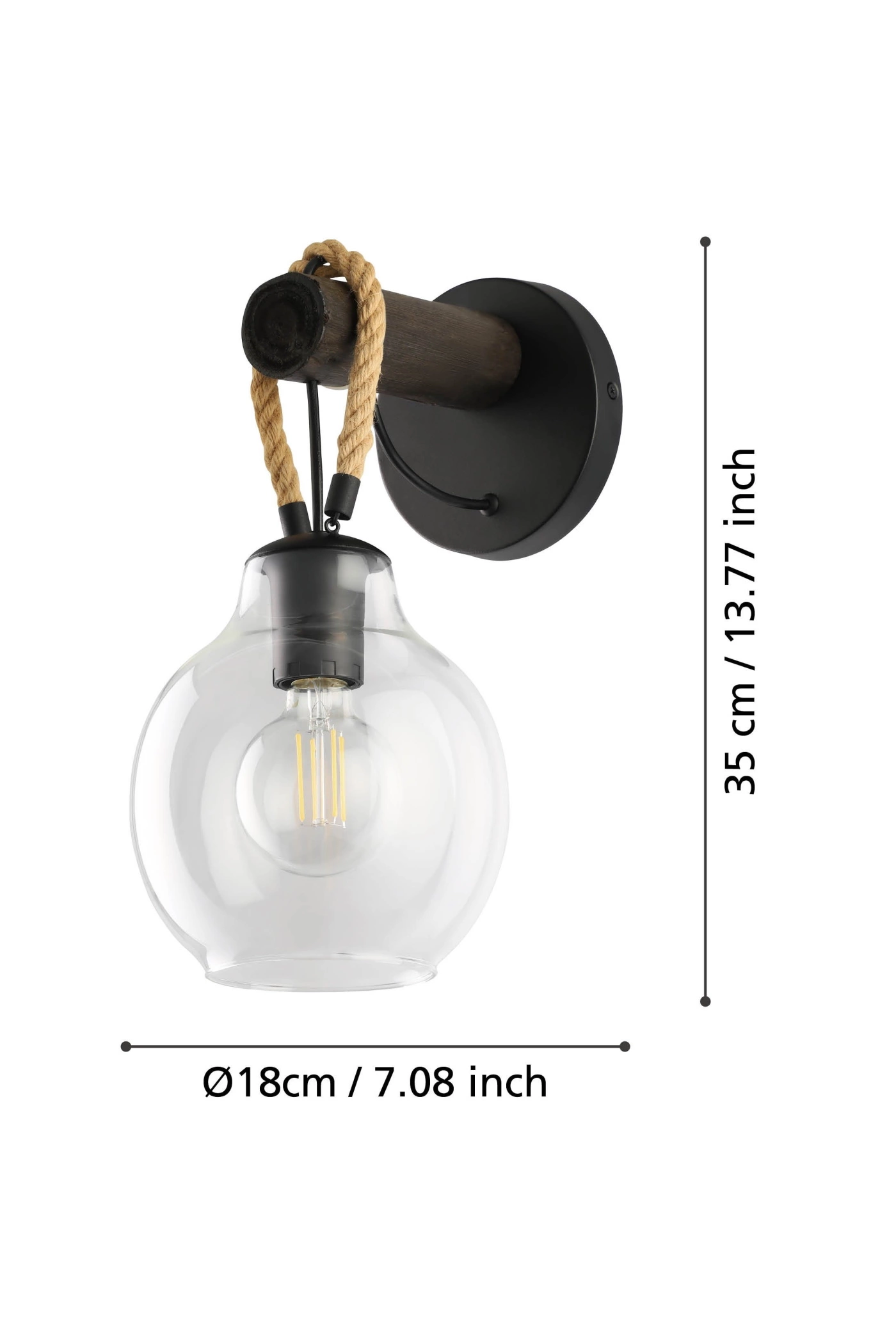  
                        
                        Бра EGLO (Австрія) 54162    
                         у стилі Кантрі, Скандинавський.  
                        Тип джерела світла: світлодіодна лампа, змінна.                                                 Кольори плафонів і підвісок: Прозорий.                         Матеріал: Скло.                          фото 4