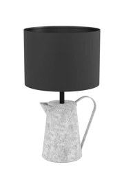   
                        
                        Настільна лампа EGLO (Австрія) 54179    
                         у стилі Лофт.  
                        Тип джерела світла: світлодіодна лампа, змінна.                                                 Кольори плафонів і підвісок: Чорний.                         Матеріал: Тканина.                          фото 1