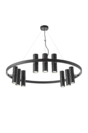   
                        
                        Люстра NB LIGHT (Україна) 54263    
                         У стилі Лофт, Хай-тек.  
                        Тип джерела світла: світлодіодна лампа, змінна.                         Форма: Коло.                         Кольори плафонів і підвісок: Чорний.                         Матеріал: Метал.                          фото 1