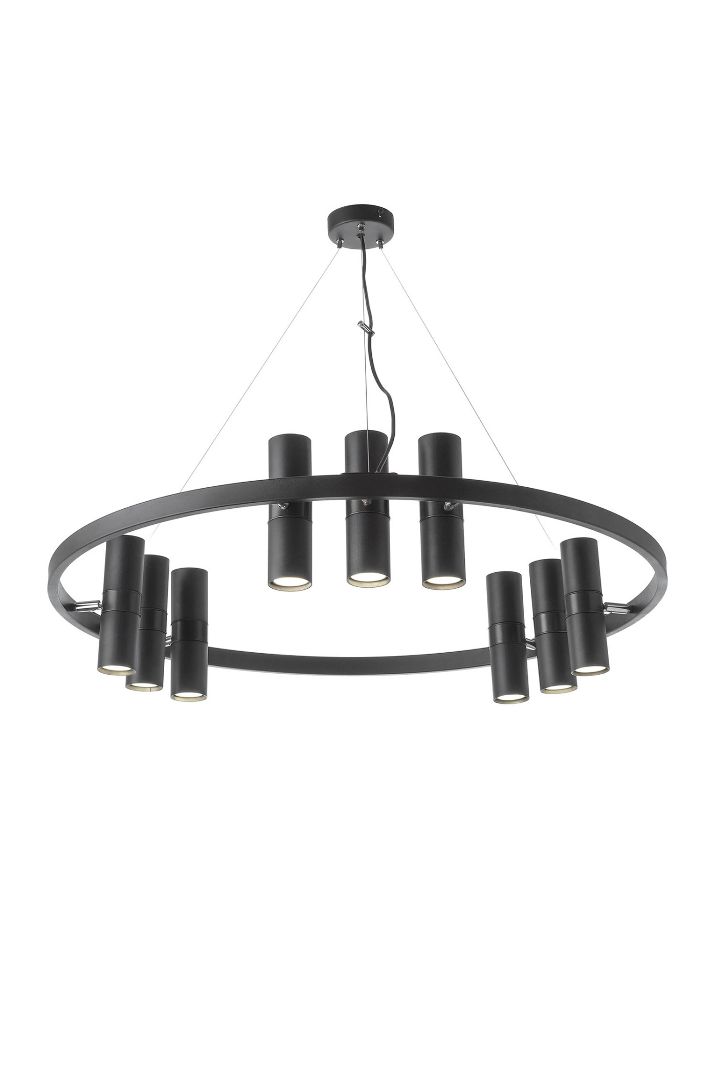   
                        
                        Люстра NB LIGHT (Україна) 54263    
                         У стилі Лофт, Хай-тек.  
                        Тип джерела світла: світлодіодна лампа, змінна.                         Форма: Коло.                         Кольори плафонів і підвісок: Чорний.                         Матеріал: Метал.                          фото 1