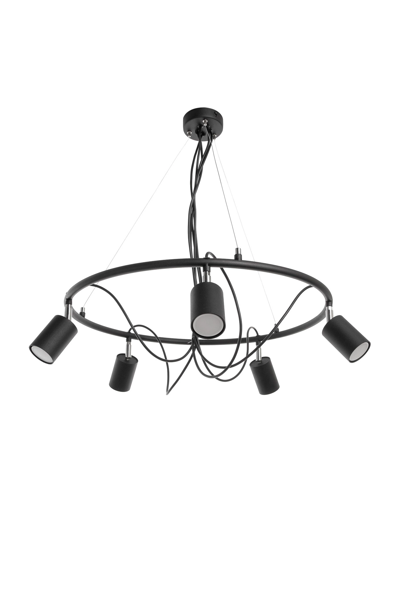   
                        
                        Люстра NB LIGHT (Україна) 54276    
                         У стилі Лофт, Хай-тек.  
                        Тип джерела світла: світлодіодна лампа, змінна.                         Форма: Коло.                         Кольори плафонів і підвісок: Чорний.                         Матеріал: Метал.                          фото 1