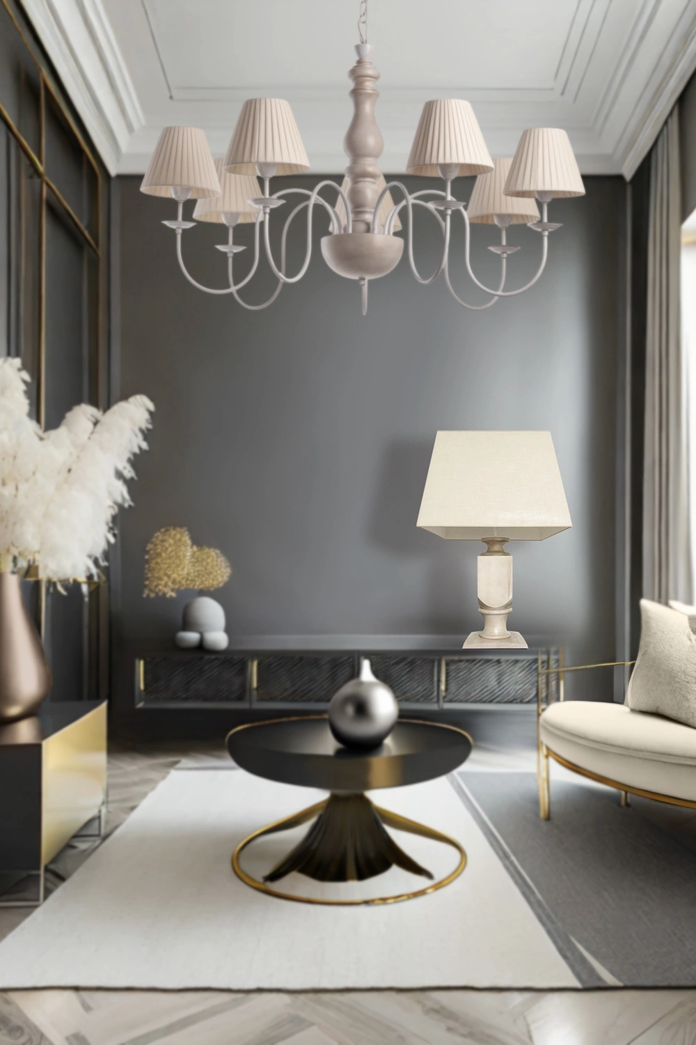   
                        
                        Люстра NB LIGHT (Украина) 55327    
                         В стиле Прованс, Классика.  
                        Тип источника света: светодиодная лампа, сменная.                         Форма: Круг.                         Цвета плафонов и подвесок: Бежевый.                         Материал: Ткань.                          фото 5