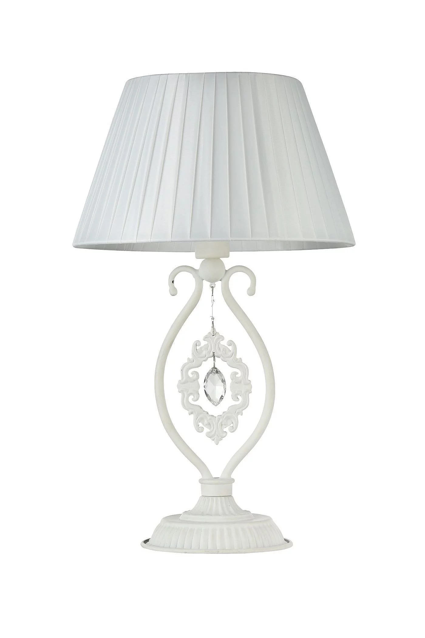   
                        
                        Настольная лампа VASMAR (Украина) 55563    
                         в стиле Классика.  
                        Тип источника света: светодиодная лампа, сменная.                                                 Цвета плафонов и подвесок: Белый, Прозрачный.                         Материал: Ткань, Стекло.                          фото 1