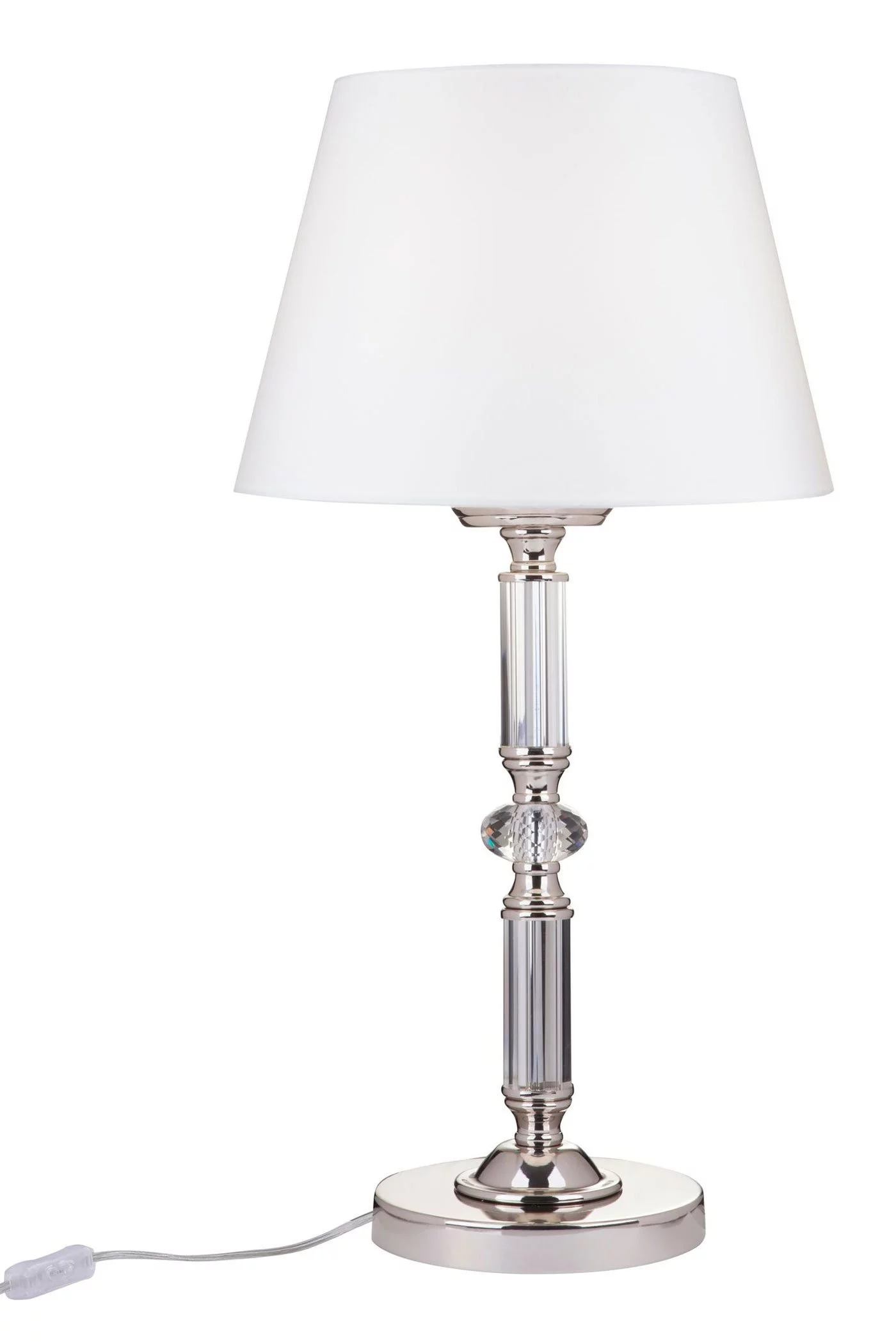   
                        
                        Настольная лампа VASMAR (Украина) 55778    
                         в стиле Классика.  
                        Тип источника света: светодиодная лампа, сменная.                                                 Цвета плафонов и подвесок: Белый.                         Материал: Ткань.                          фото 1