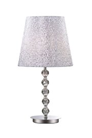   
                        Настільна лампа IDEAL LUX (Італія) 56287    
                         у стилі модерн, арт-деко.  
                        Тип джерела світла: cвітлодіодні led, енергозберігаючі, розжарювання.                                                 Кольори плафонів і підвісок: білий.                         Матеріал: пластик, тканина.                          фото 1